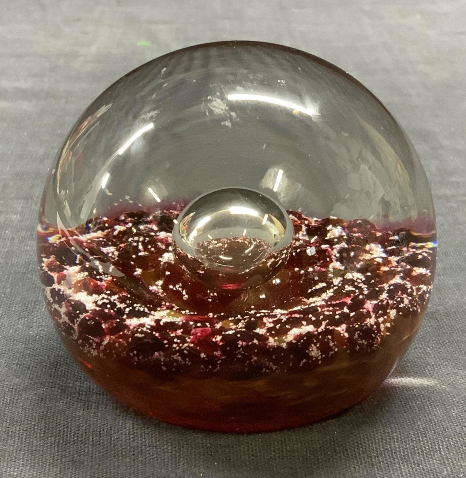 Vintage Selkirk Art Glass Paperweight, Scotland