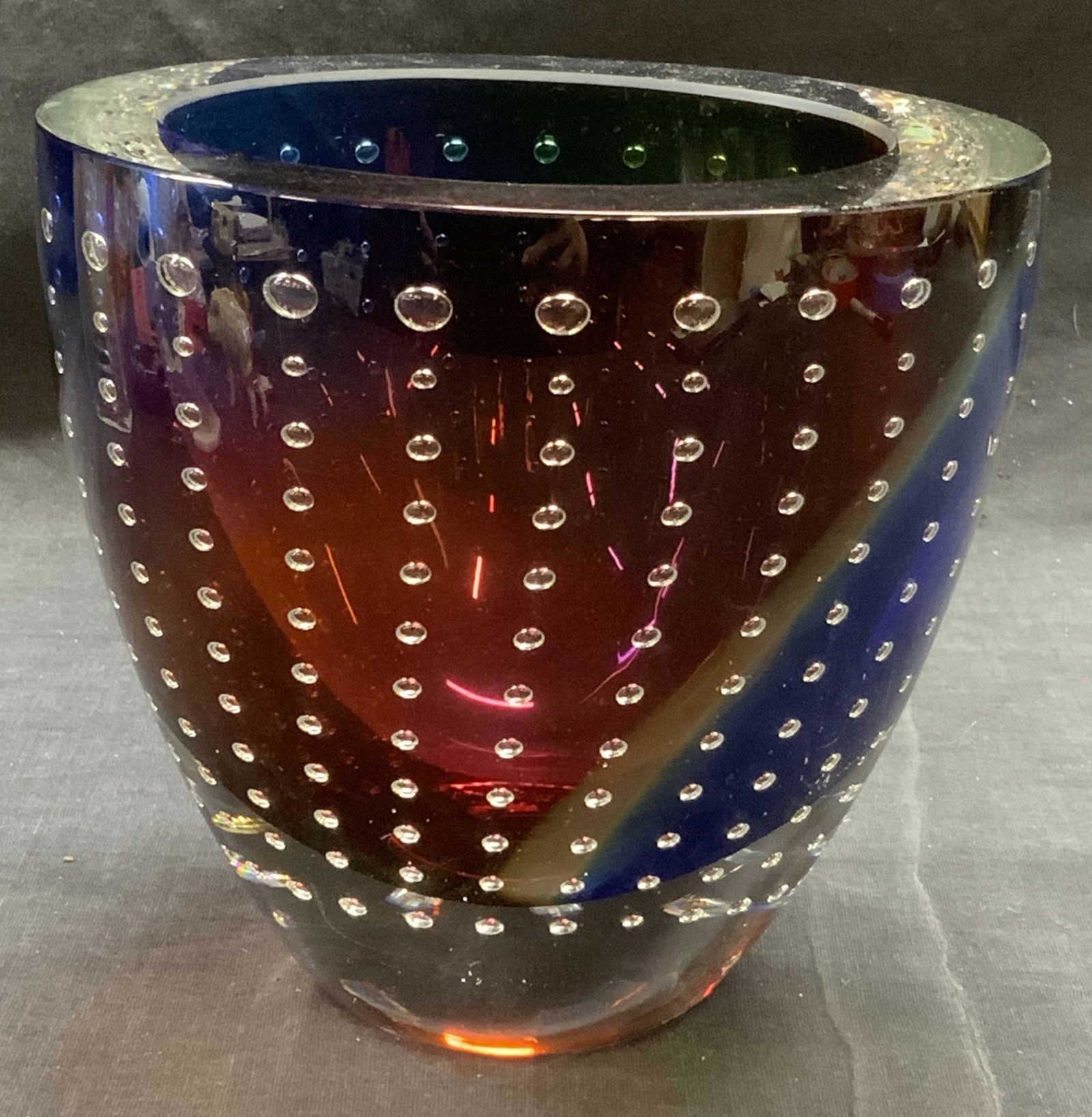 Signed LEON APPLEBAUM Art Glass Bowl (1 of 7)