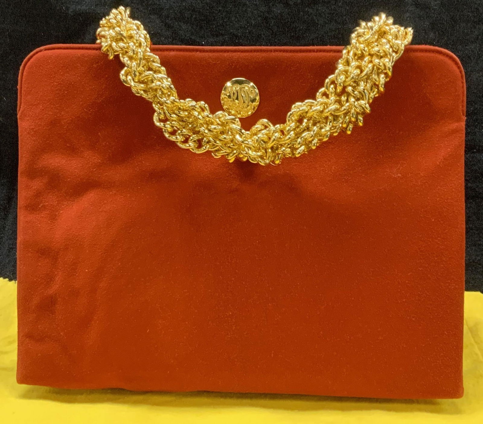 KORET Red Suede 3 pc Handbag w Duster (1 of 11)