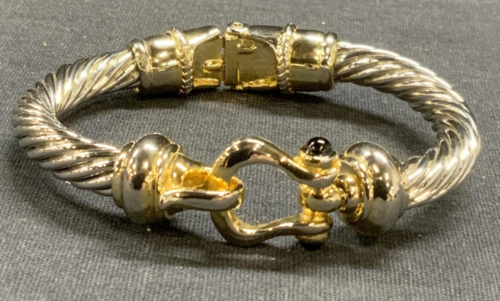 Signed Style of David Yurman Cable Buckle Bracelet (1 of 8)