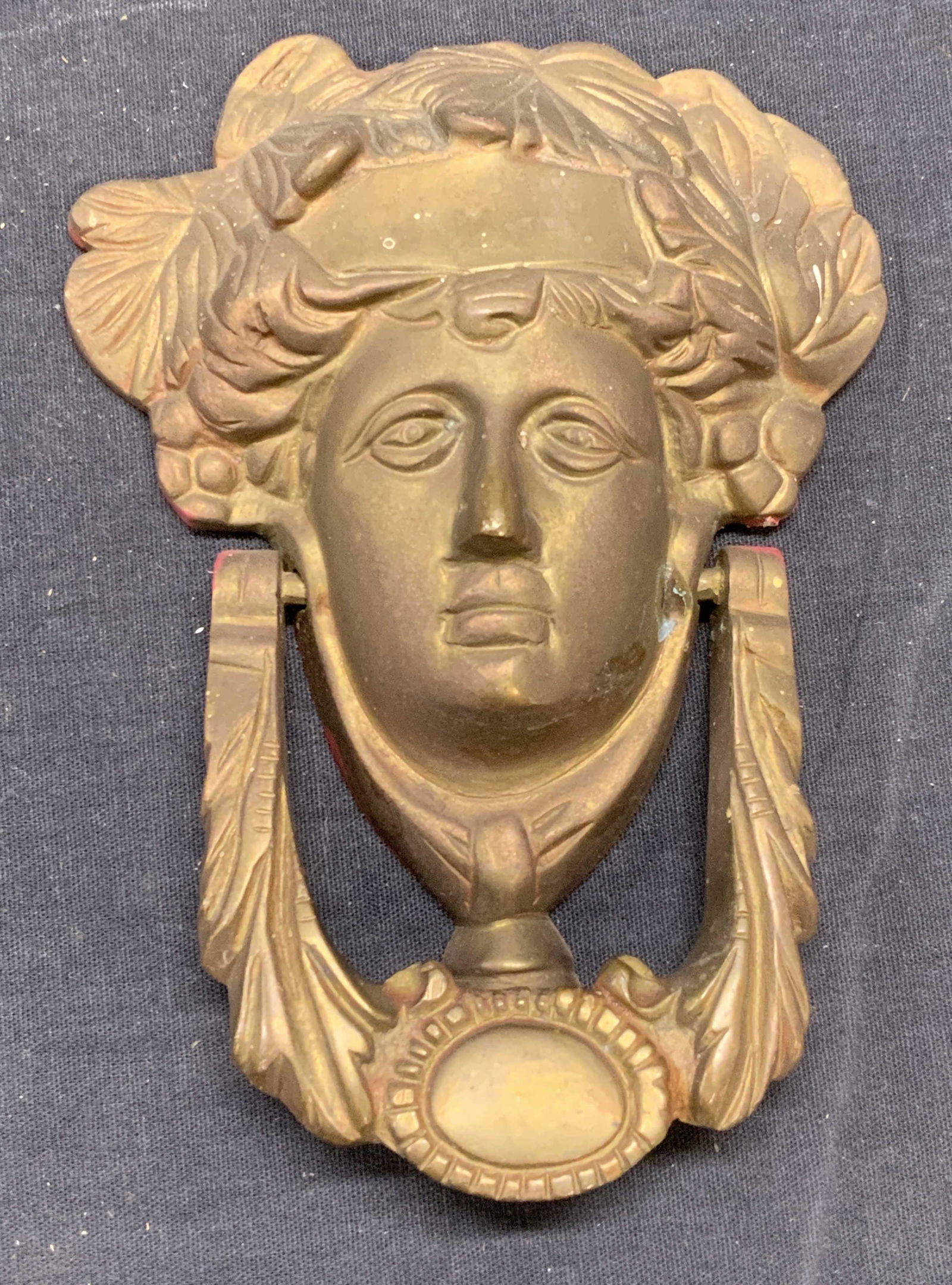 Art Nouveau Style Figural Brass Door Knocker (1 of 6)