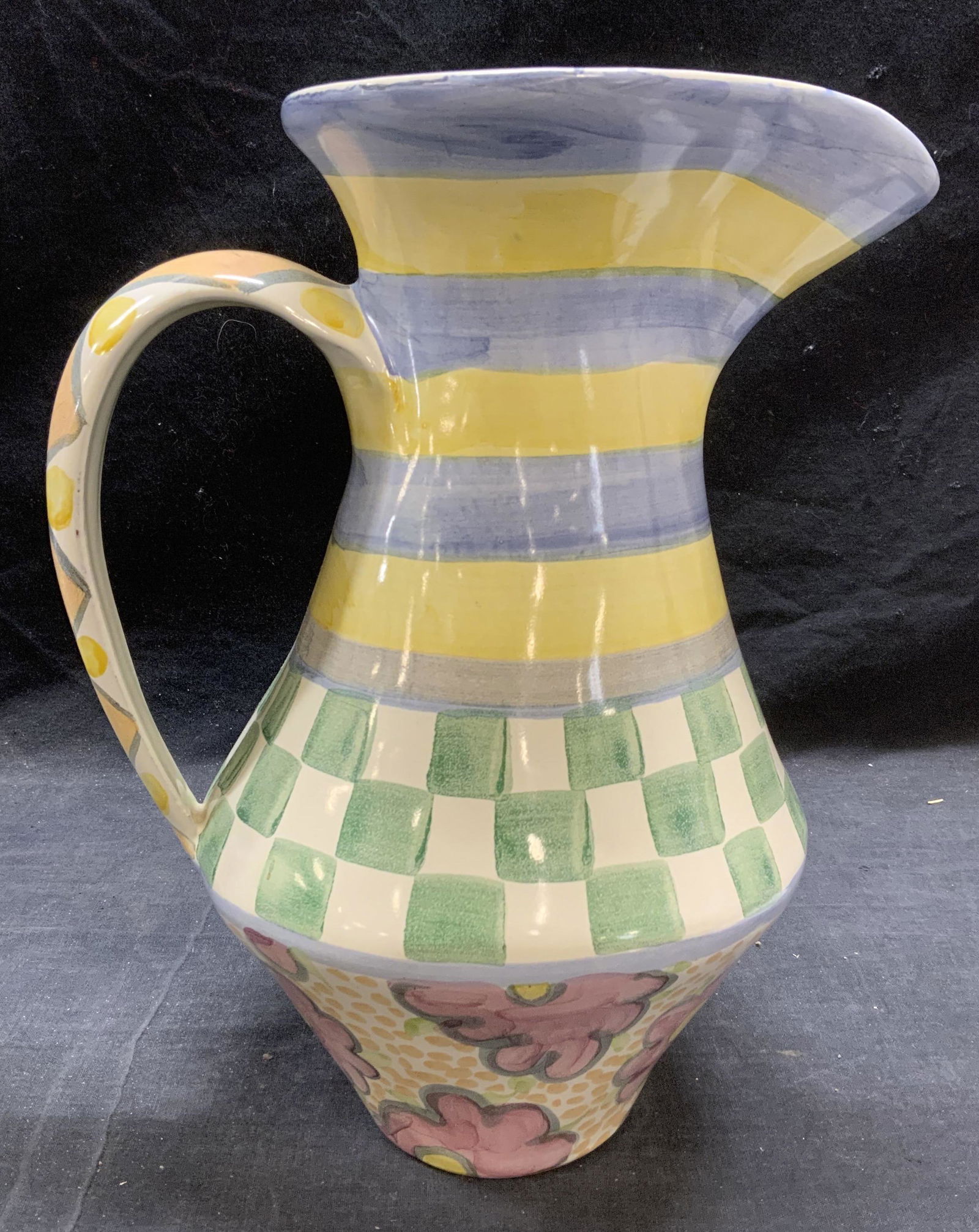 Vintage MACKENZIE CHILDS Ceramic Myrtle Pitcher (1 of 6)