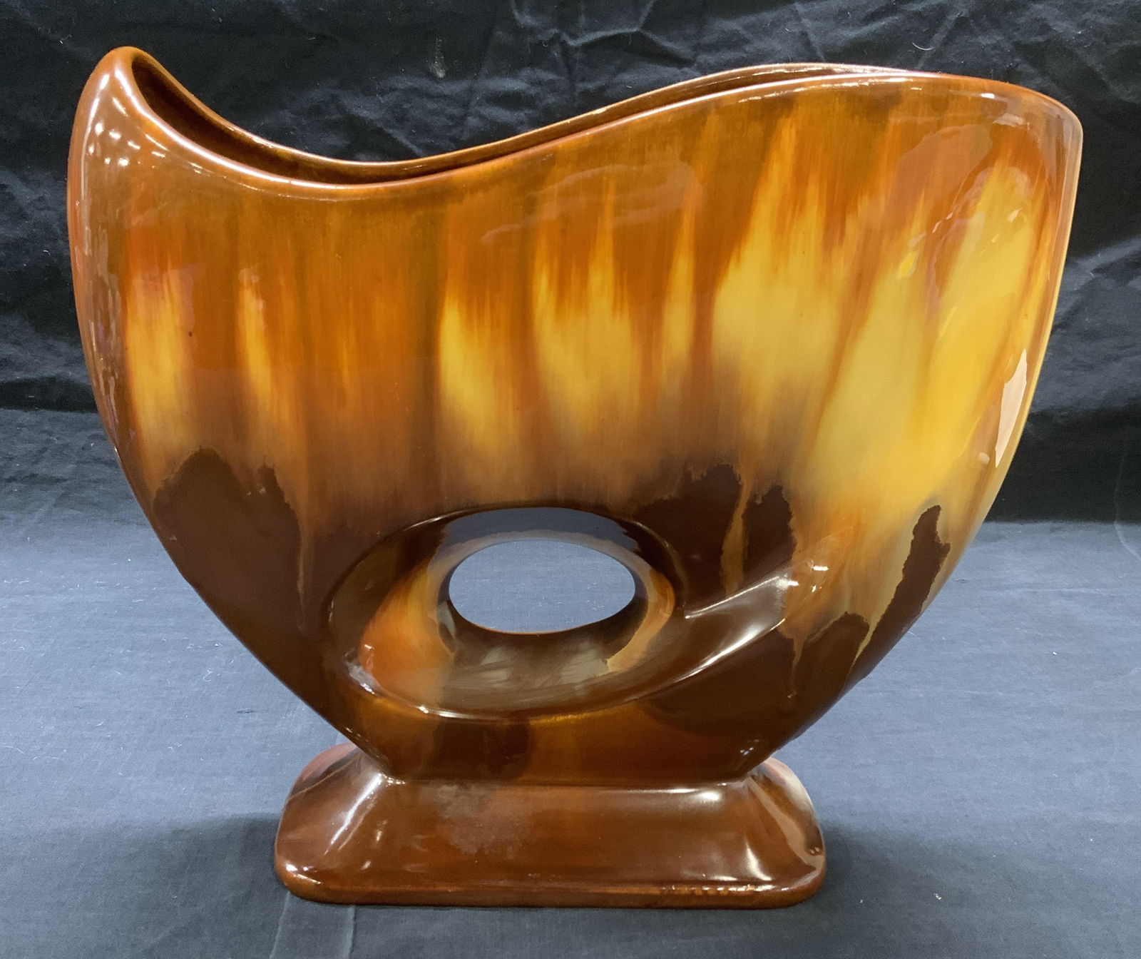 ROYAL HAEGER Brown Drip Glaze Art Pottery Vessel (1 of 7)