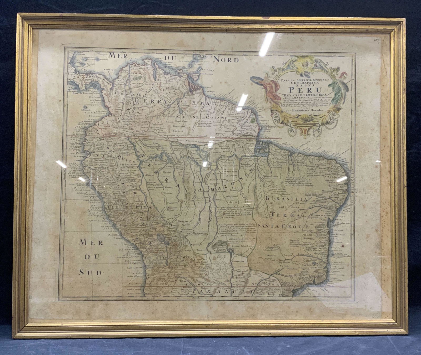 Atq JOHAN HOMANN Peru & Brazil Cartographic Map (1 of 7)