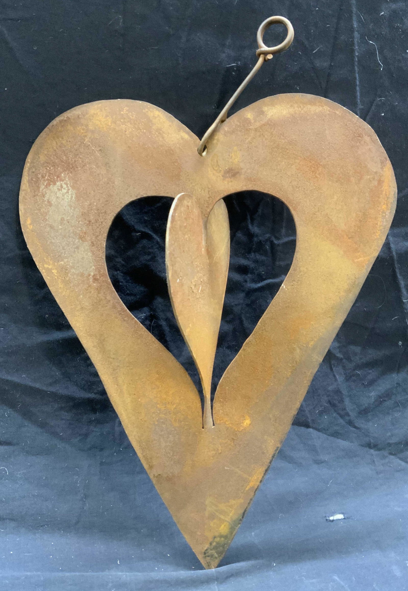 Vintage Italian Artisan Iron Heart Sculpture (1 of 7)