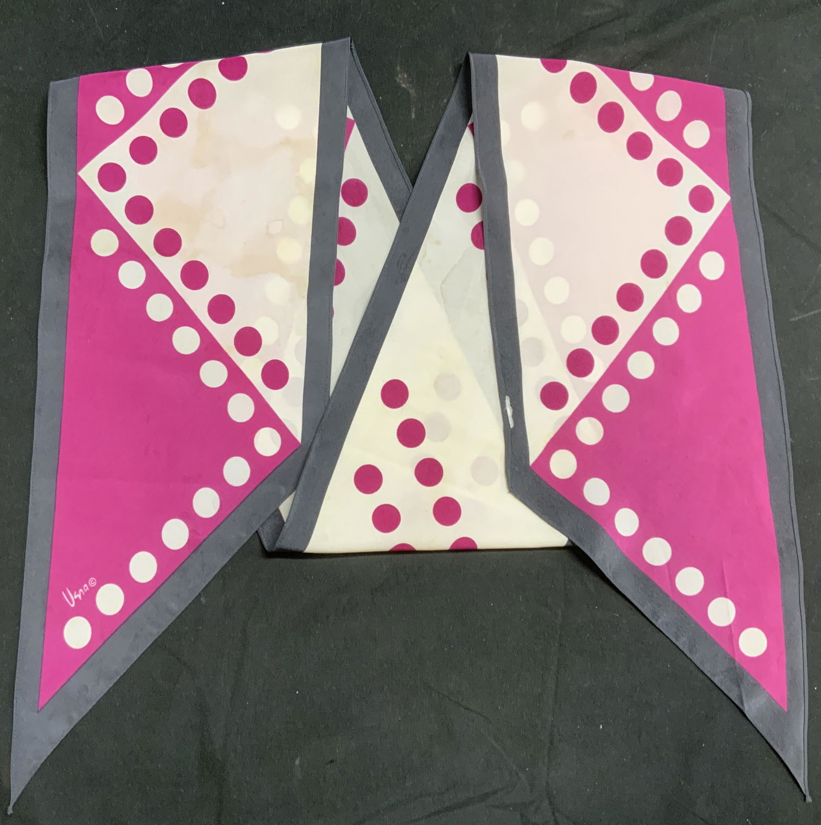 VERA Purple/White Patterned Scarf (1 of 6)