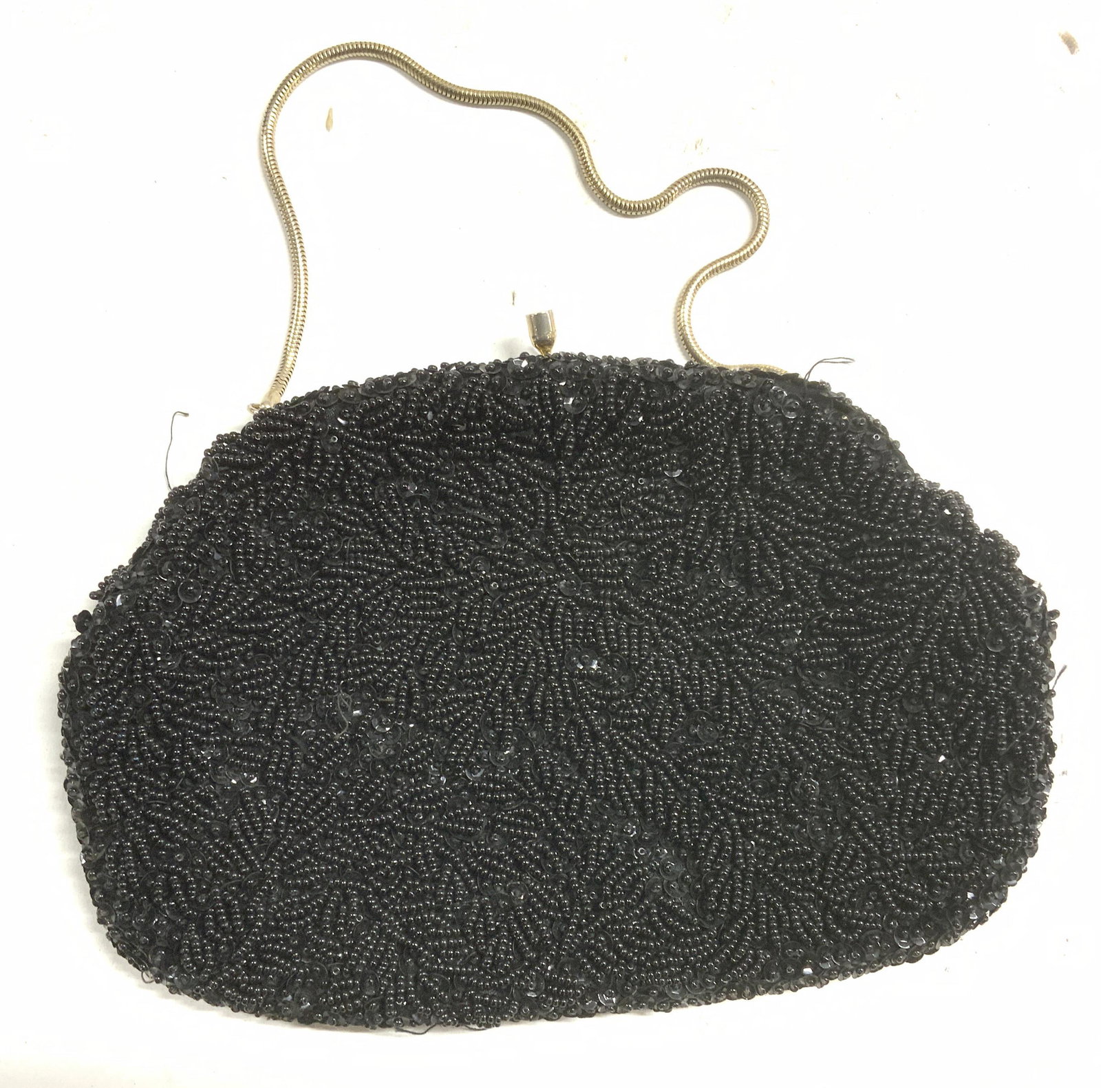 LA REGALE Black Beaded Evening Bag (1 of 6)