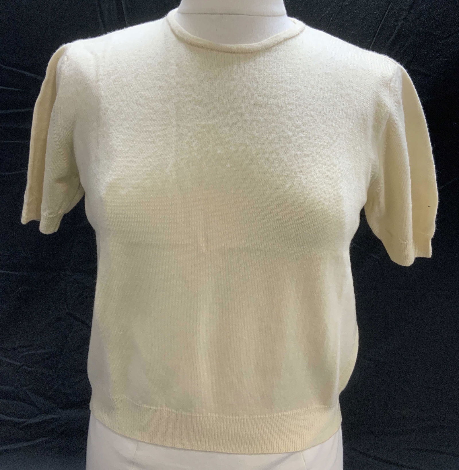 EMPORIO ARMANI Cream Merino Wool Sweater (1 of 7)