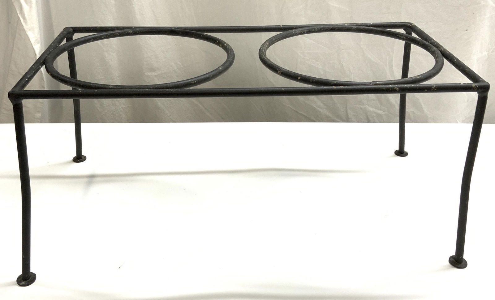 Black Iron Double Jardiniere Planter Stand (1 of 6)