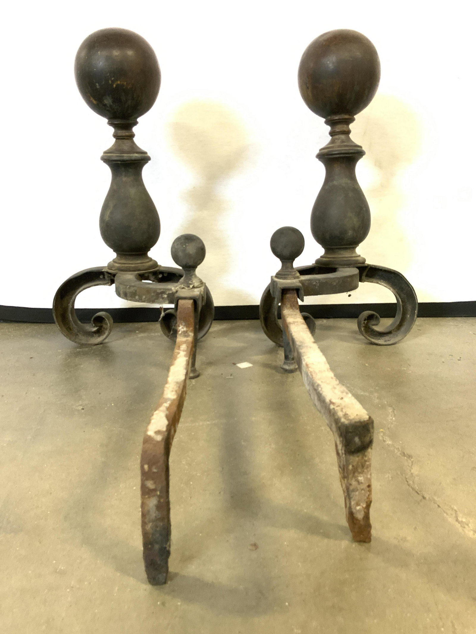 Pair Vintage Iron Andirons (1 of 8)