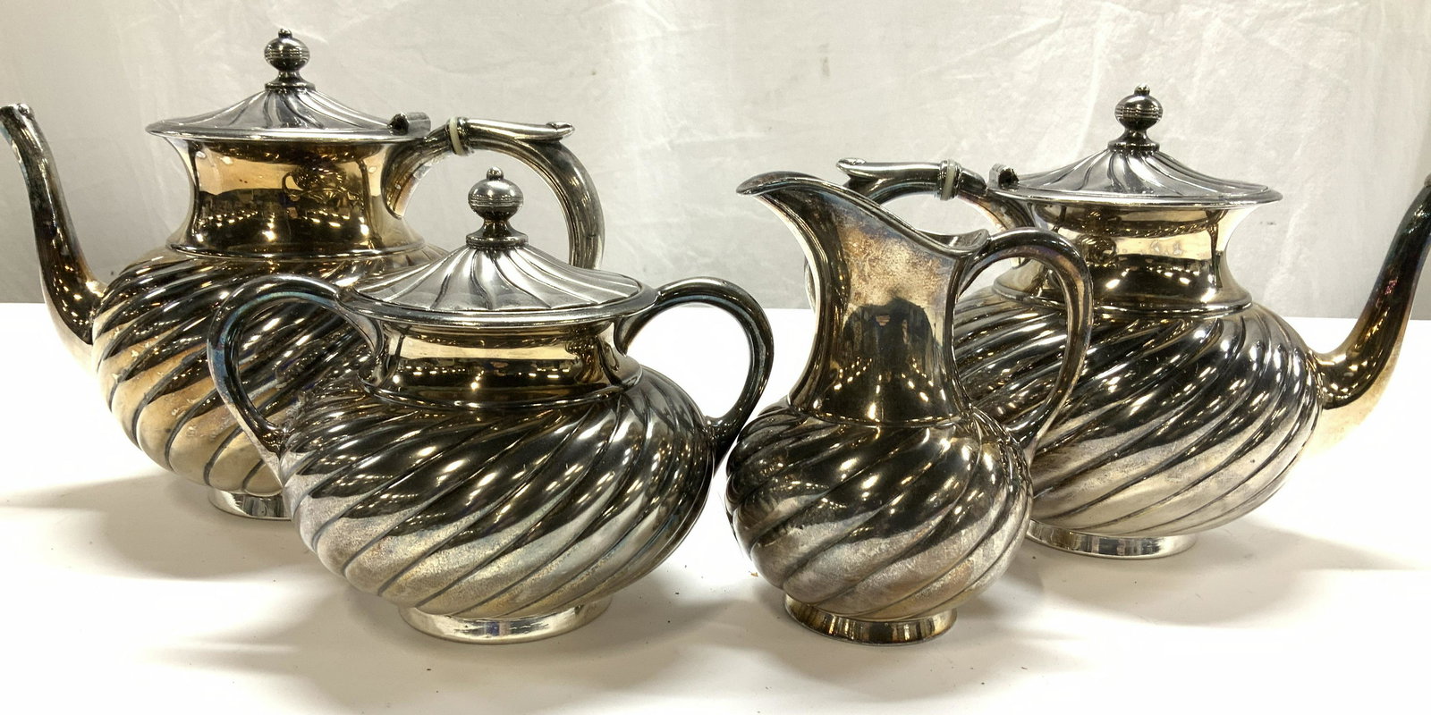 Silver Plate Tea & Coffee Set, 4 (1 of 6)