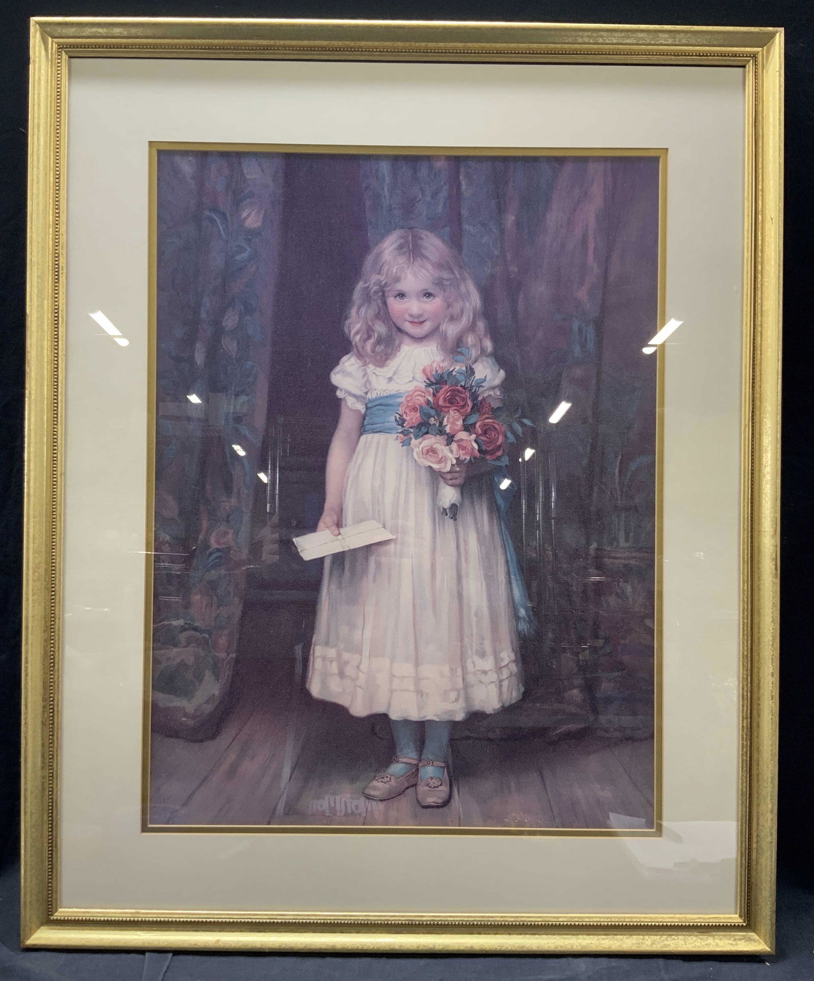 Little Girl W Letter Litho Charles Trevor Garland (1 of 9)