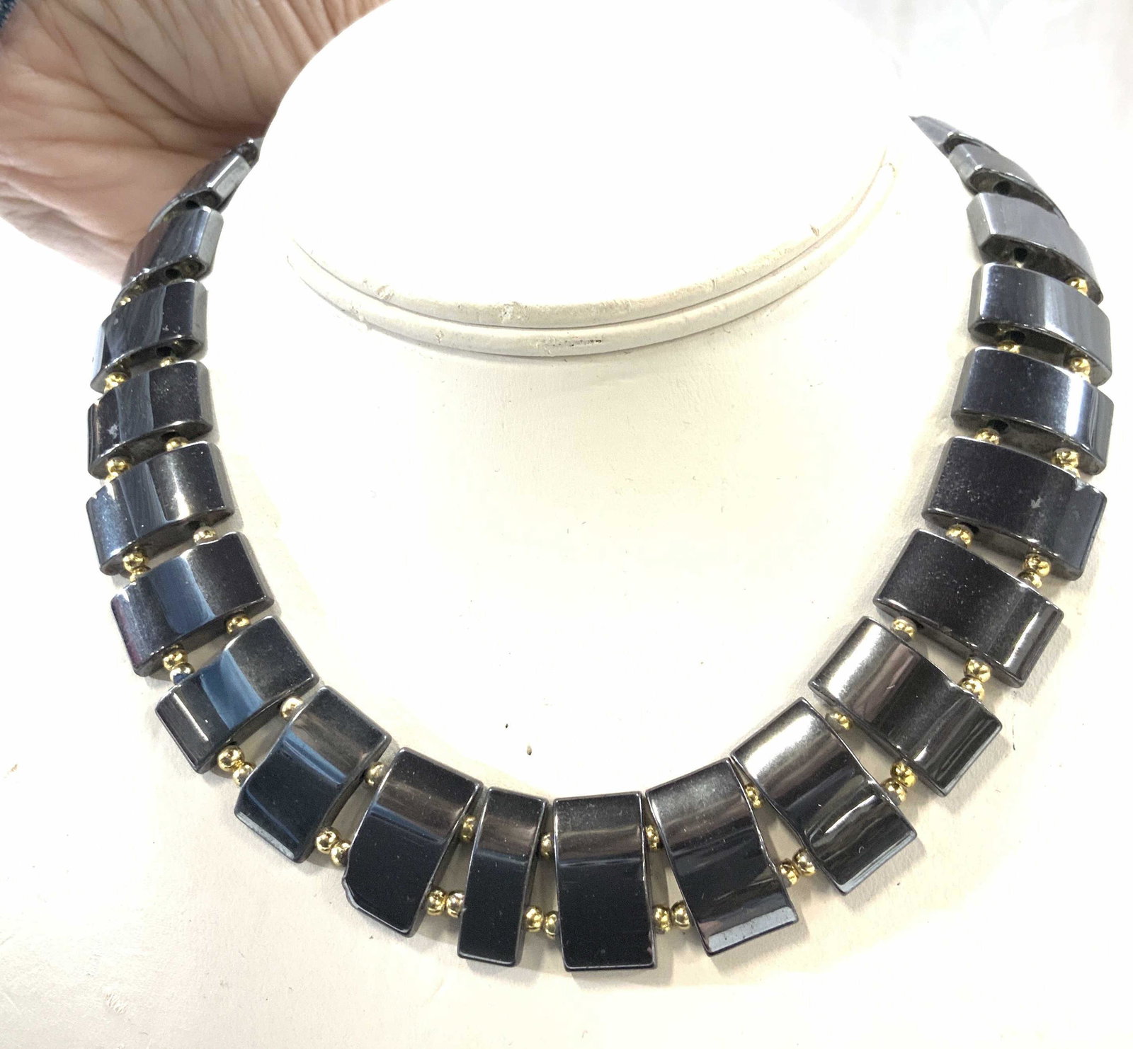 Hematite Choker Necklace (1 of 5)