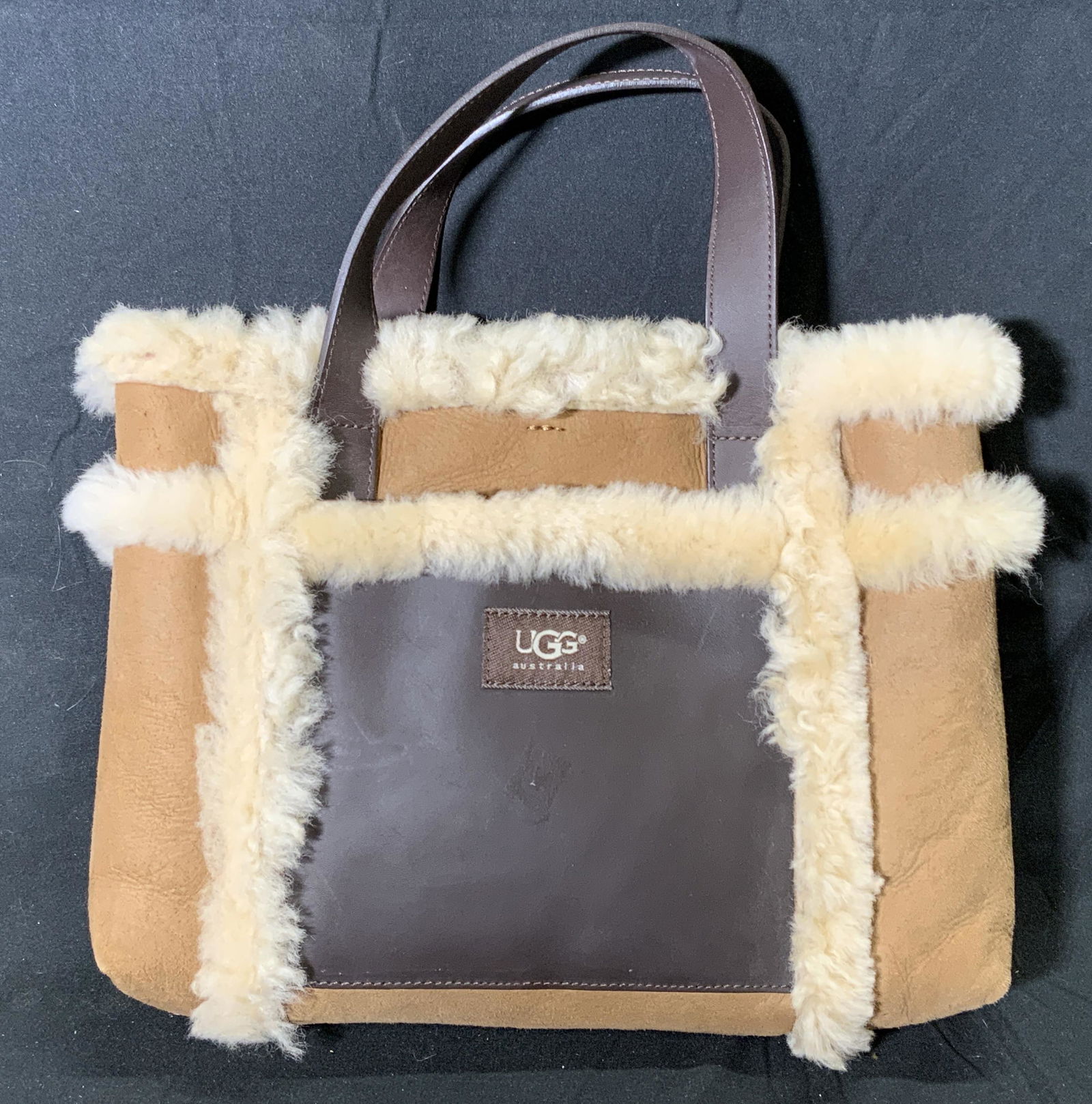 UGG Sheepskin Shearling Trim Handbag (1 of 5)