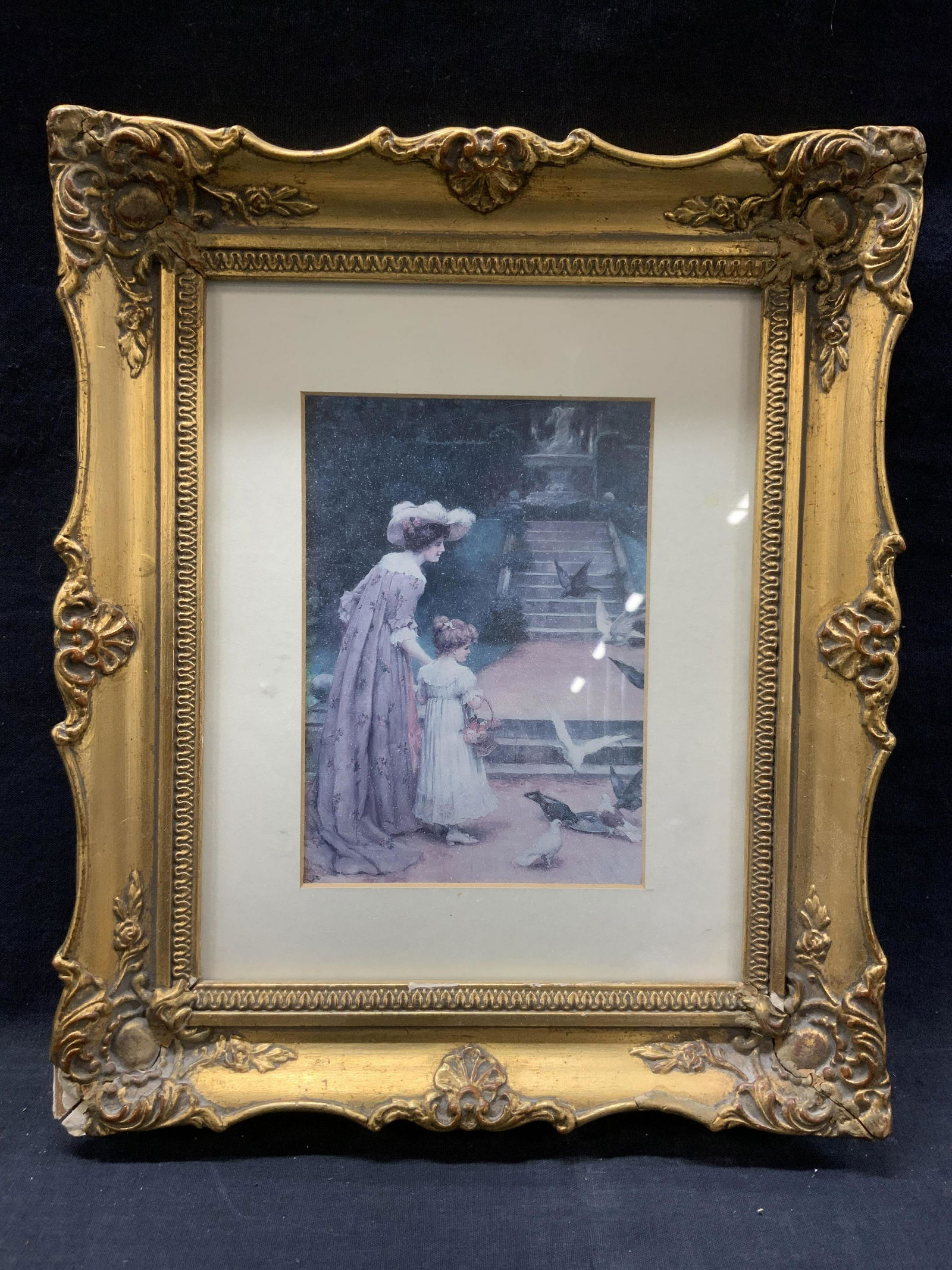 George Knowles lady & Child Framed Litho (1 of 9)