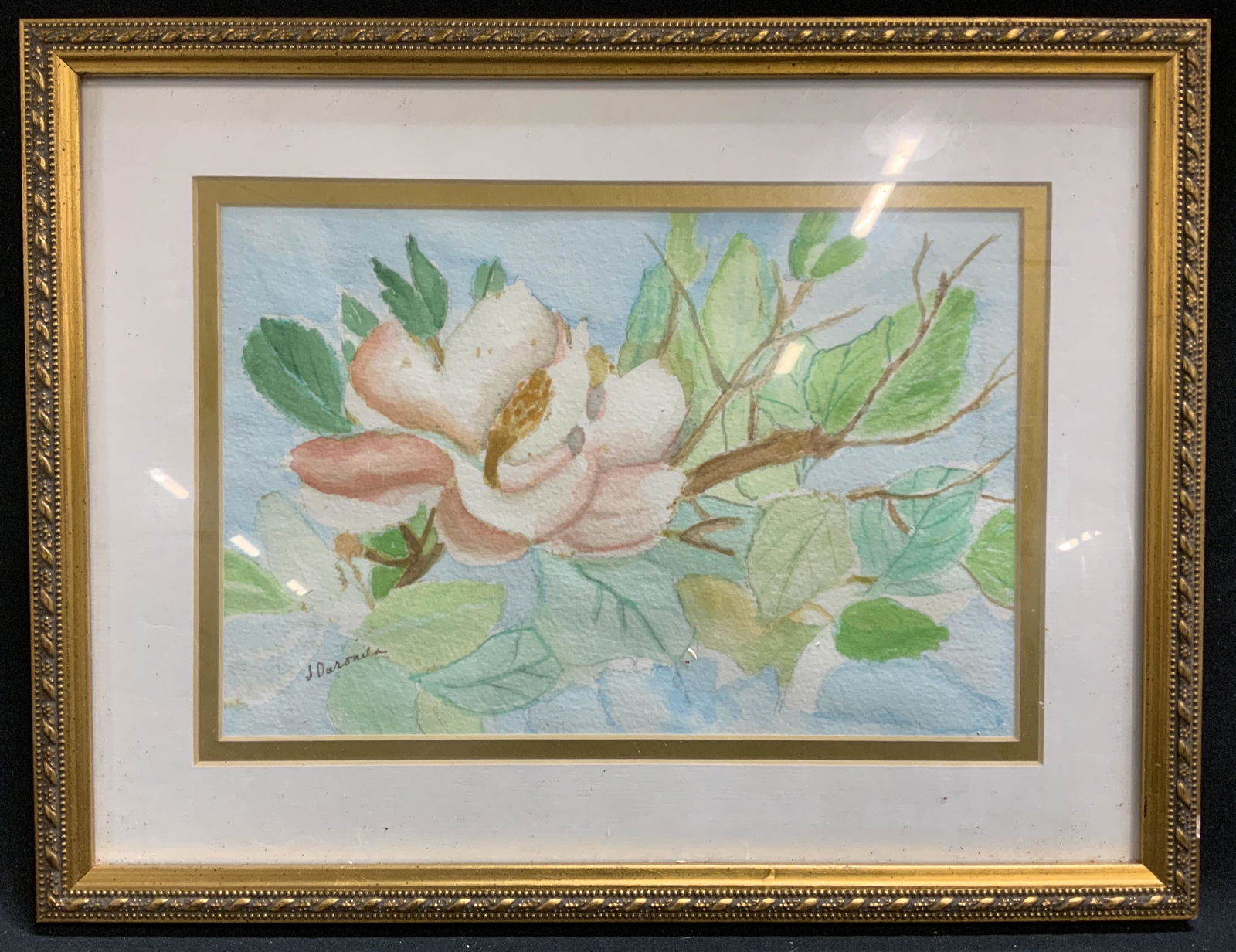 Signed Framed Botanical Watercolor Painting (1 of 6)