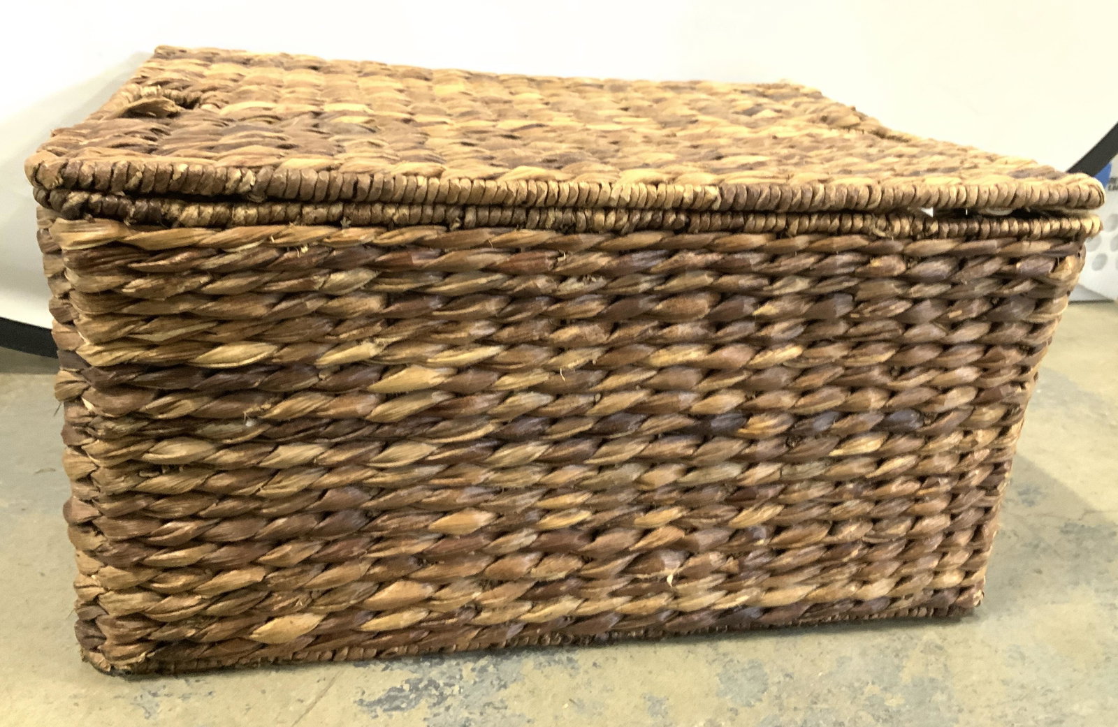 Pair Rectangular Hand Crafted Palm Leaf Baskets (1 of 9)