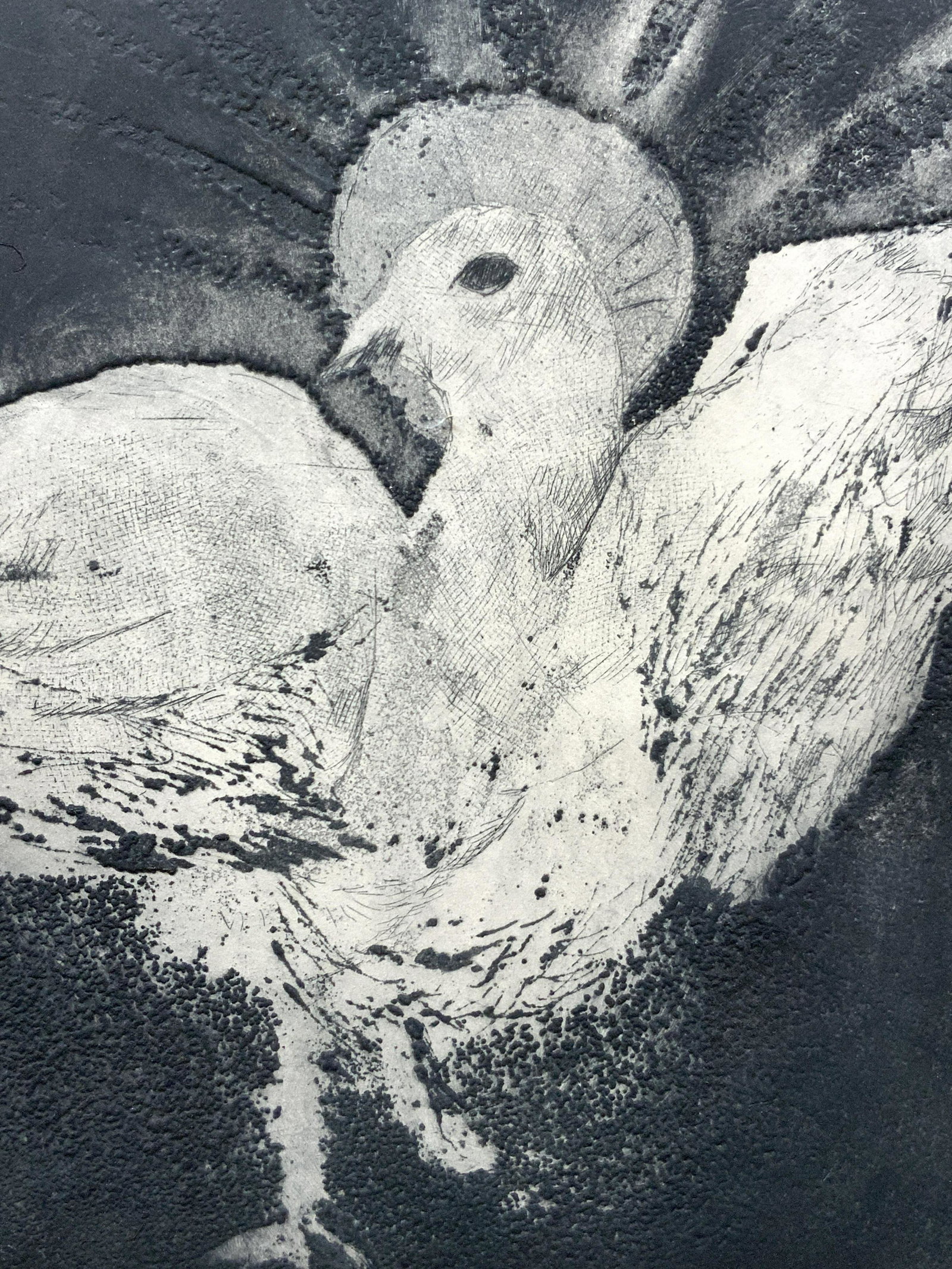 Anne Sharp Signed Dove Block Print (1 of 10)