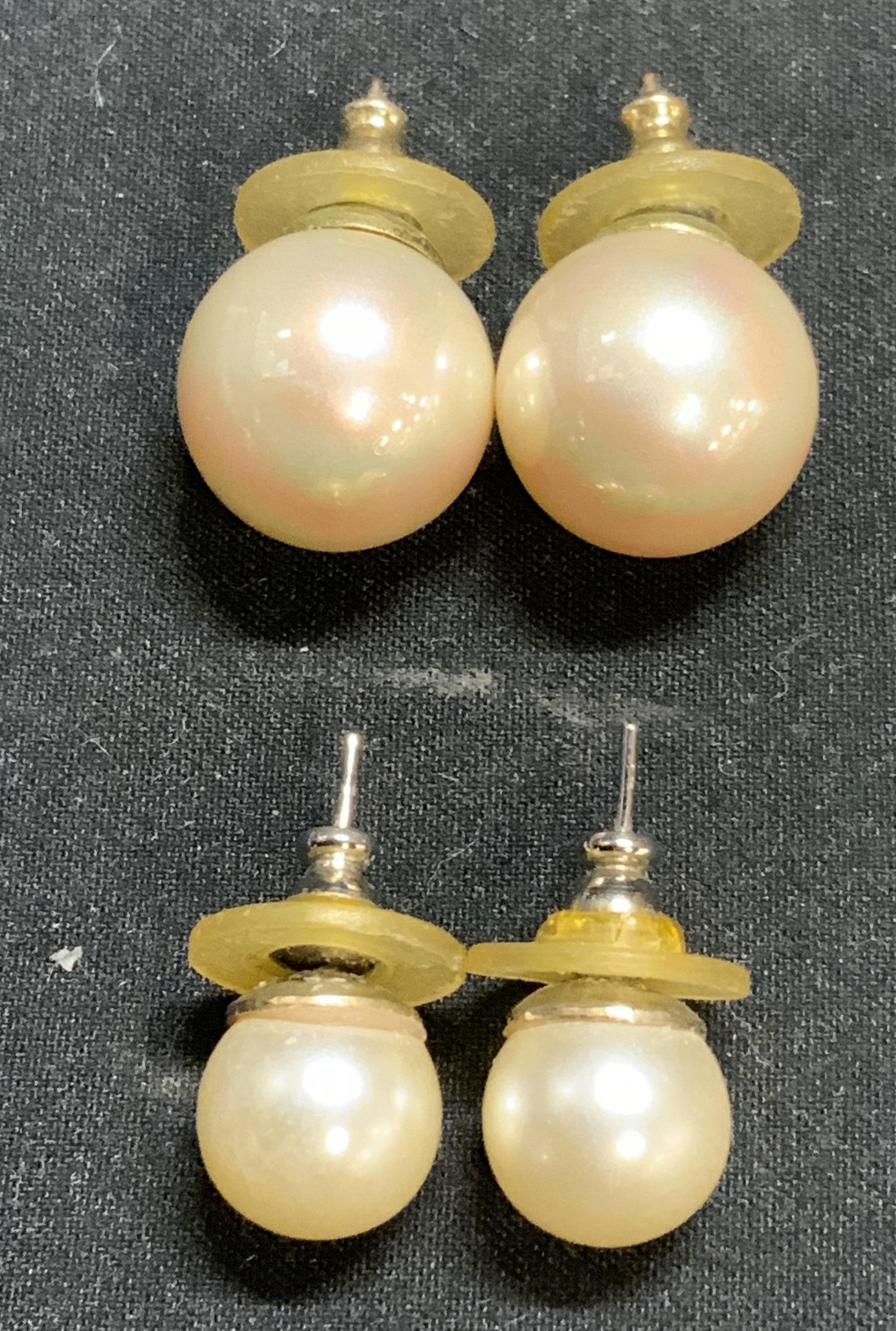 Pair Vintage Costume Pearl Stud Earrings (1 of 7)