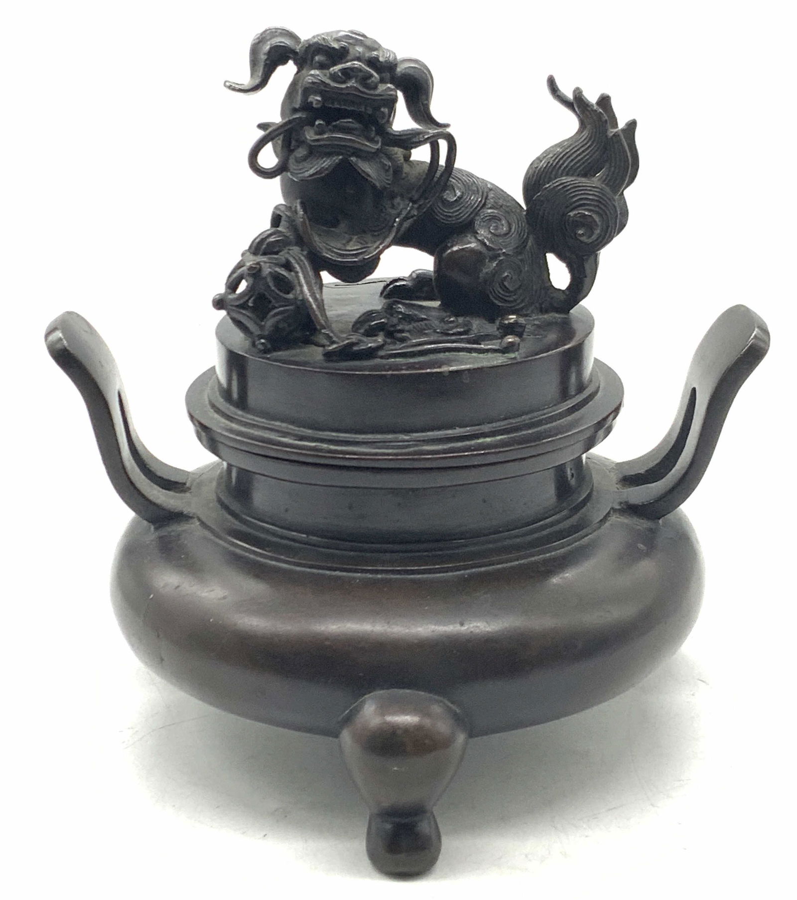 Vintage Cast Bronze Asian Foo Dog Incenser (1 of 10)
