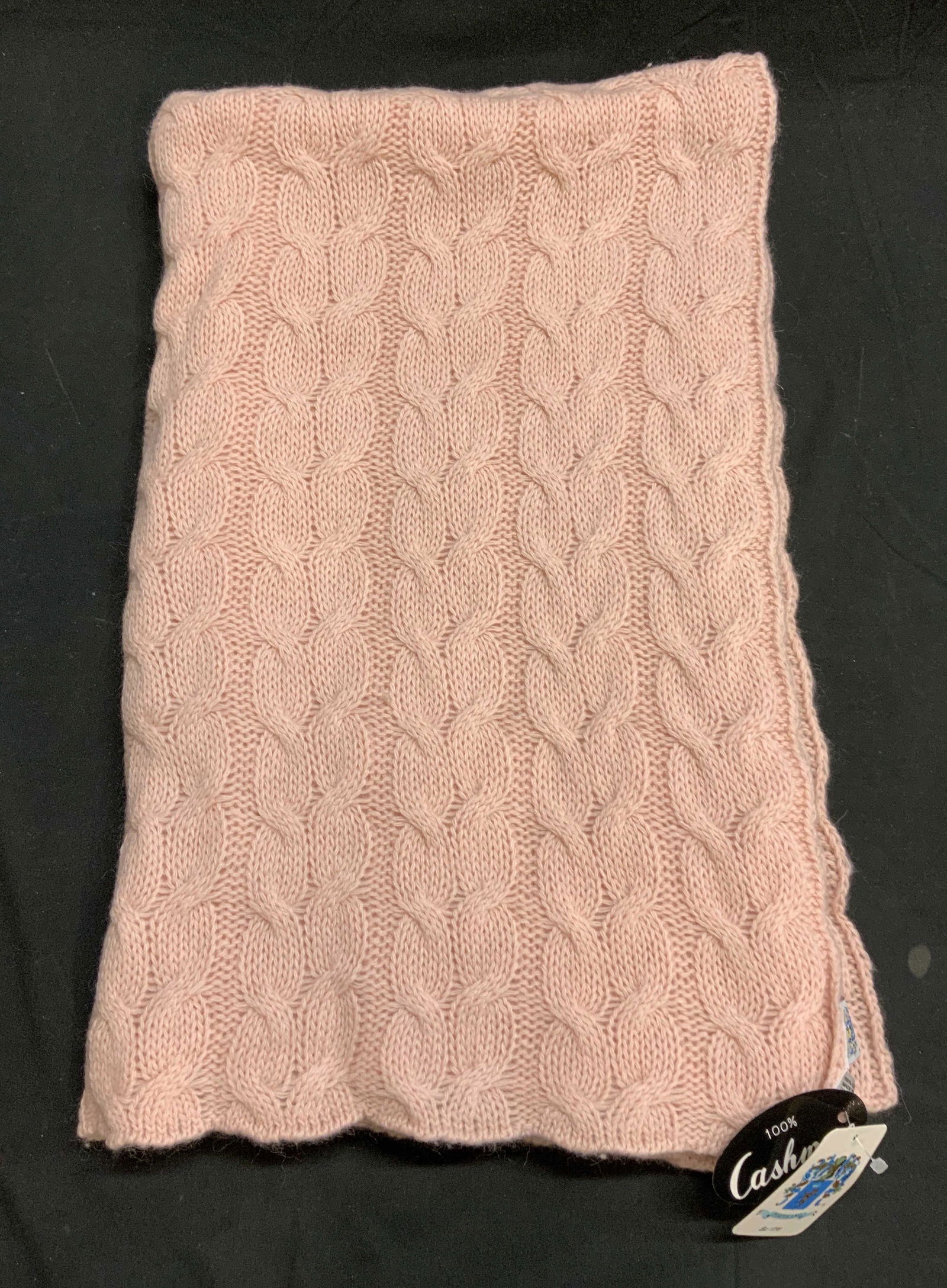 PORTOLANO Pink Cable Knit Cashmere Wrap NWT (1 of 7)