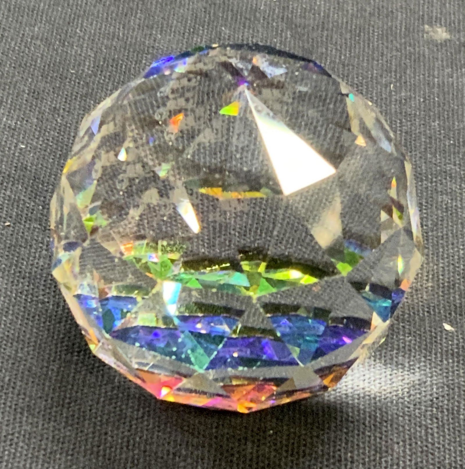 Prismatic Faceted Crystal Paperweight (1 of 6)