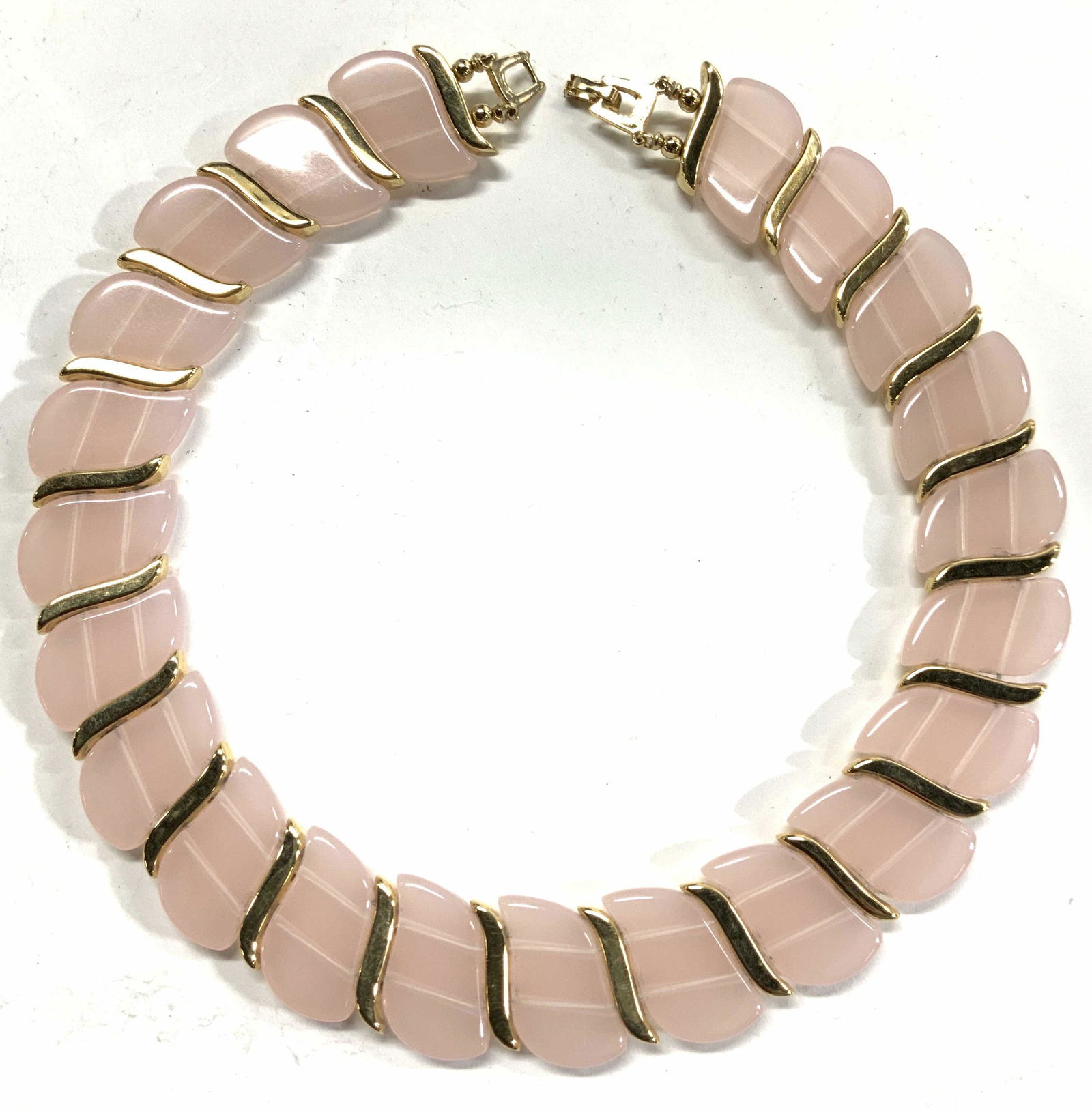 Rose Quartz Style Cocktail Collar Necklace (1 of 6)