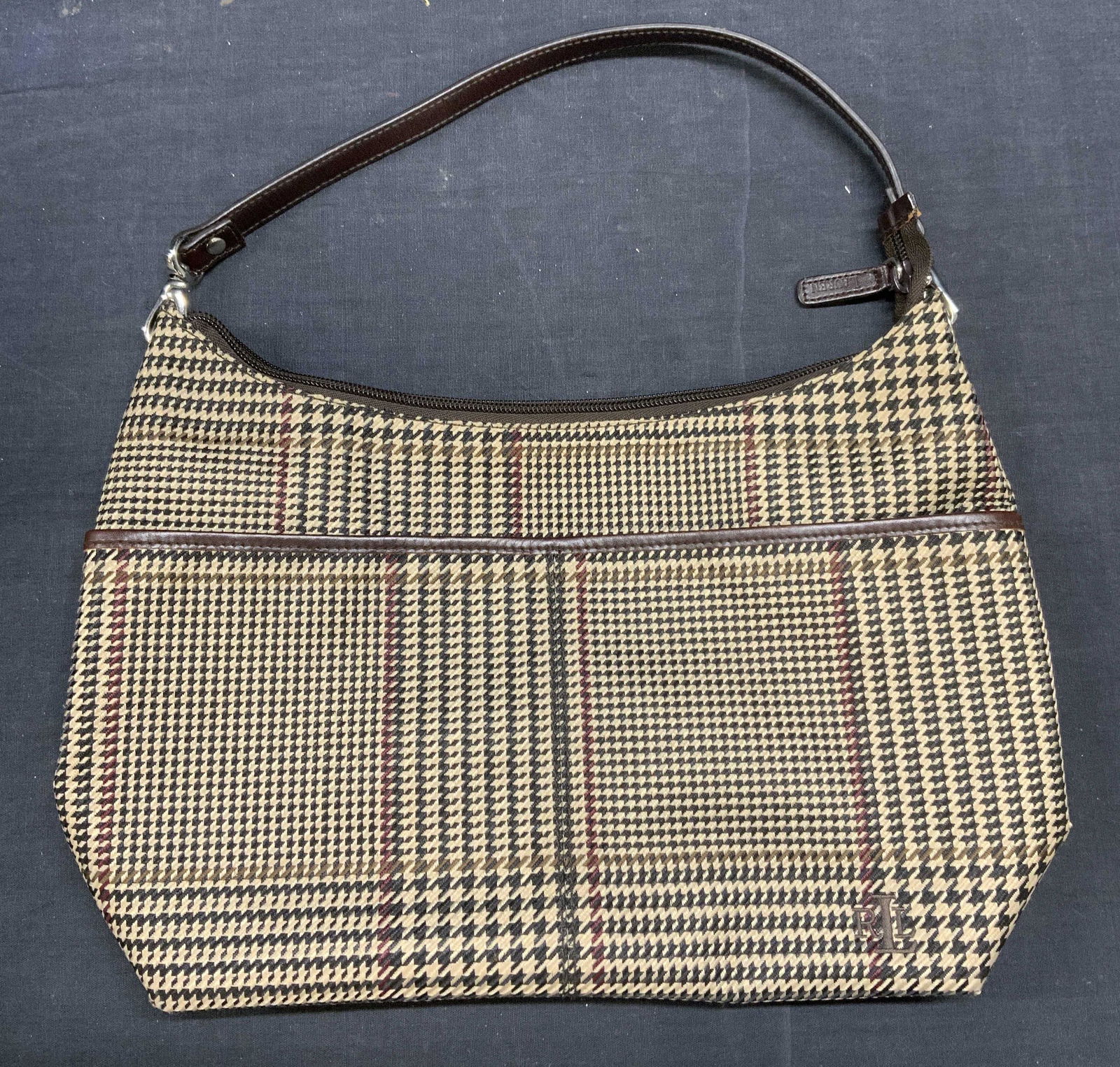 RALPH LAUREN Houndstooth Handbag (1 of 7)