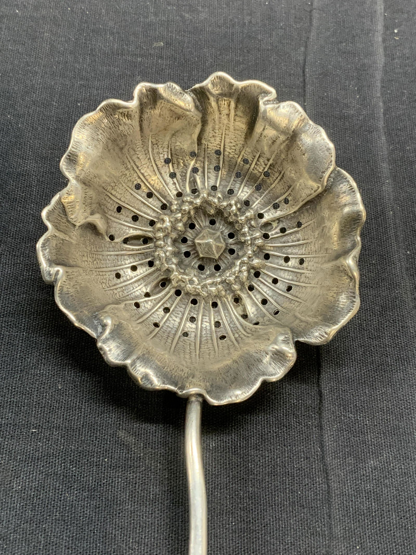 Vintage Sterling Silver Floral Tea Strainer (1 of 6)