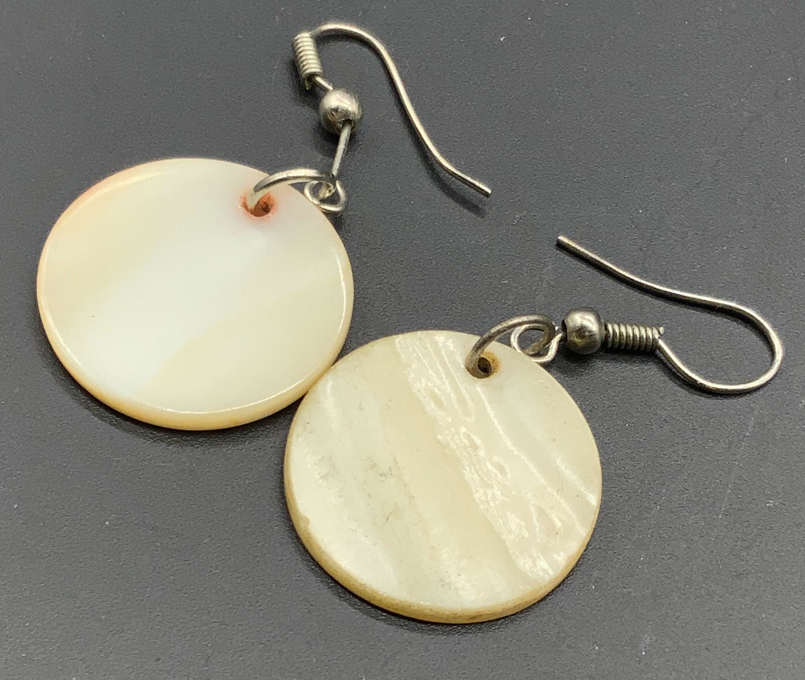 Dangling Pearlescent Shell Disc Earrings, Jewelry (1 of 7)