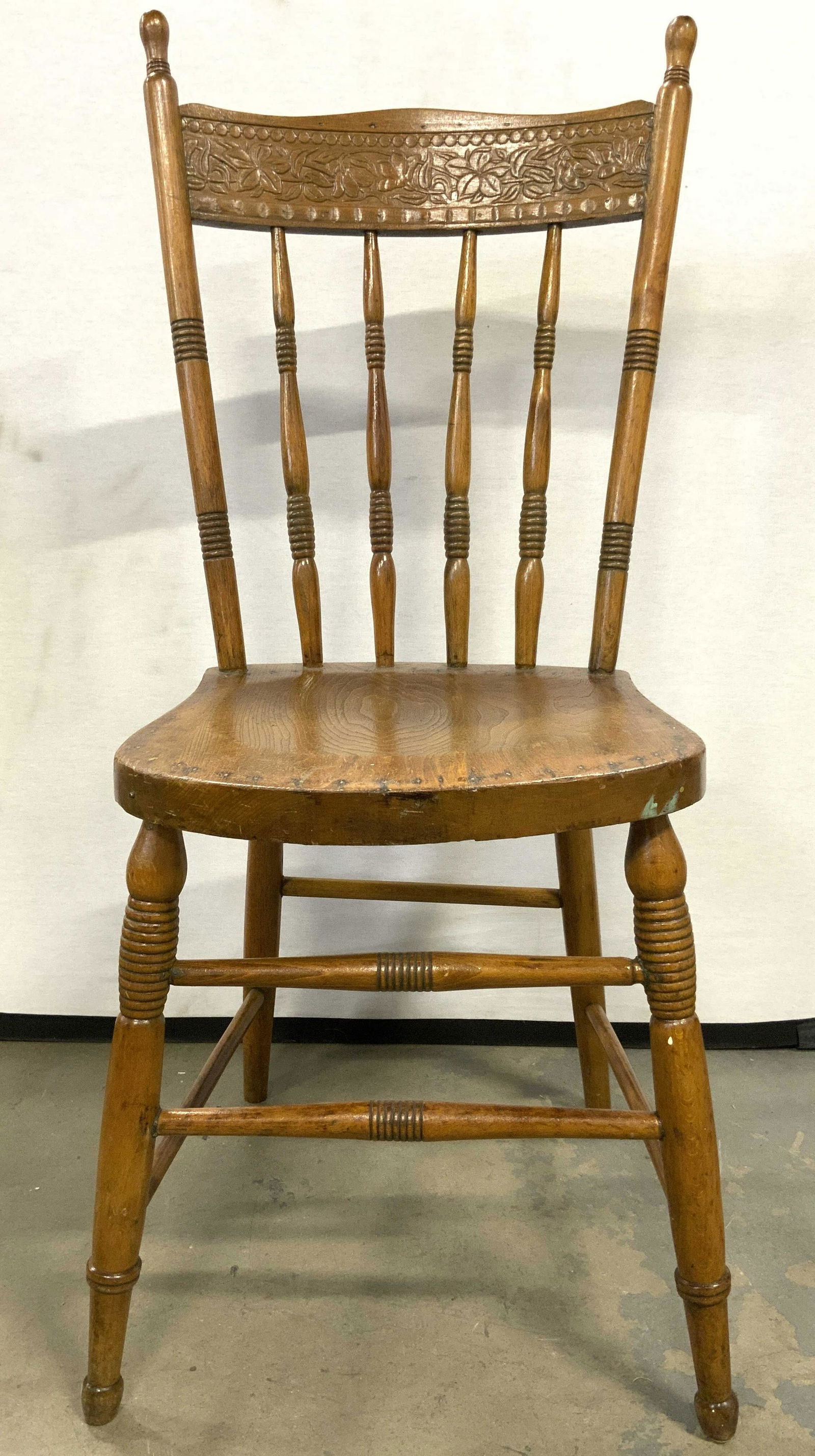 Antique Early American Press Back Dining Chair (1 of 9)