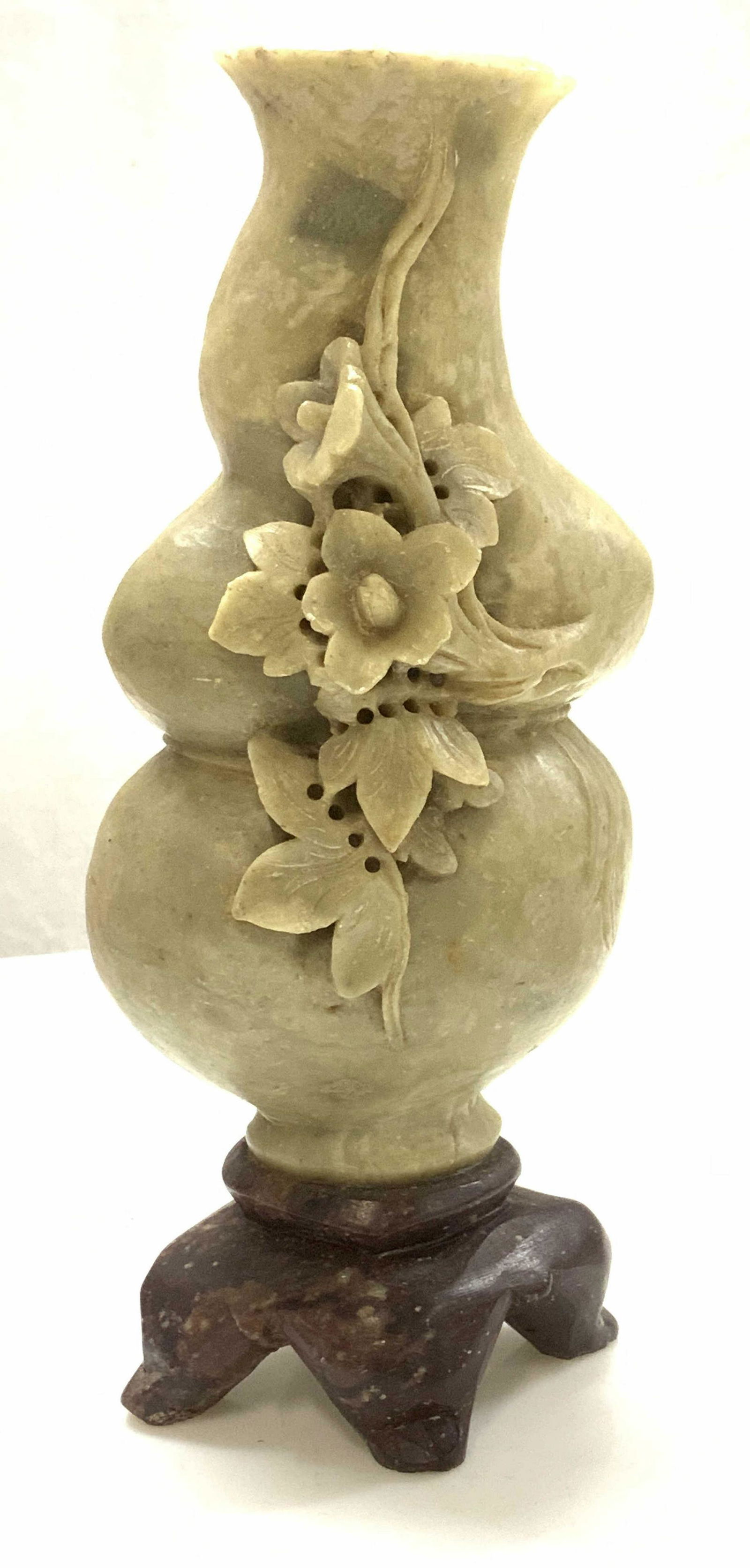 Collectible Chinese High Relief Stone Vase (1 of 7)