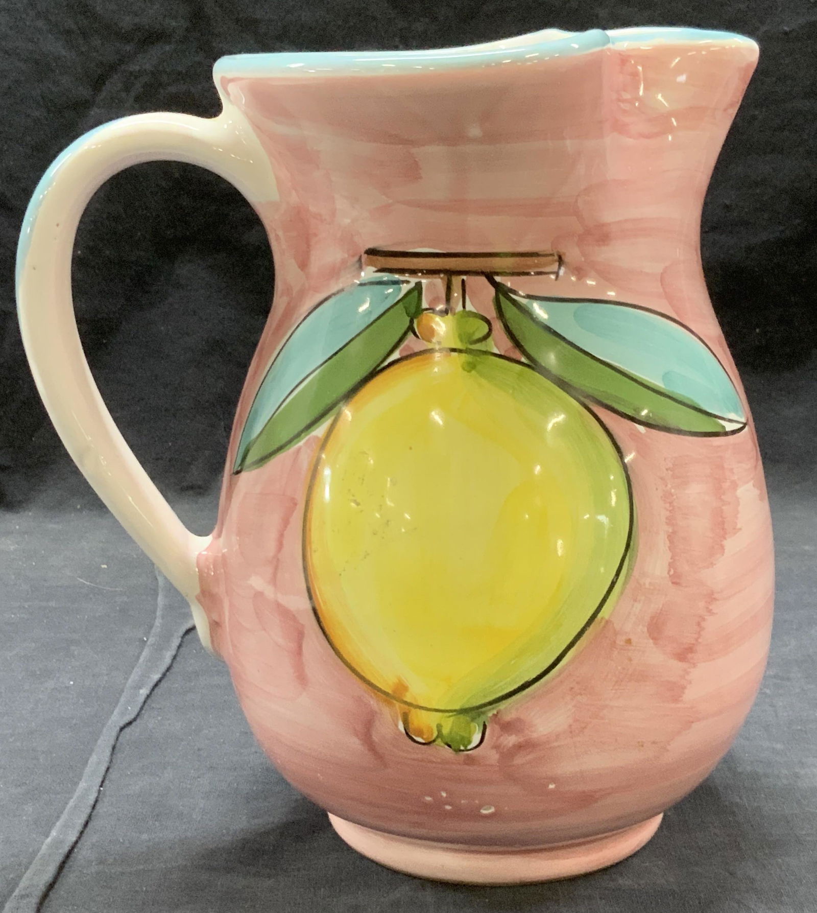 Ceramic Deruta Watcher Pitcher, Italy (1 of 6)