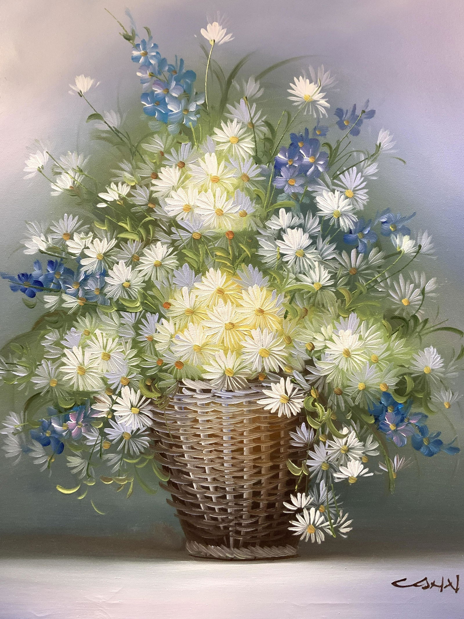 Signed Cohn Flower Bouquet Painting (1 of 10)