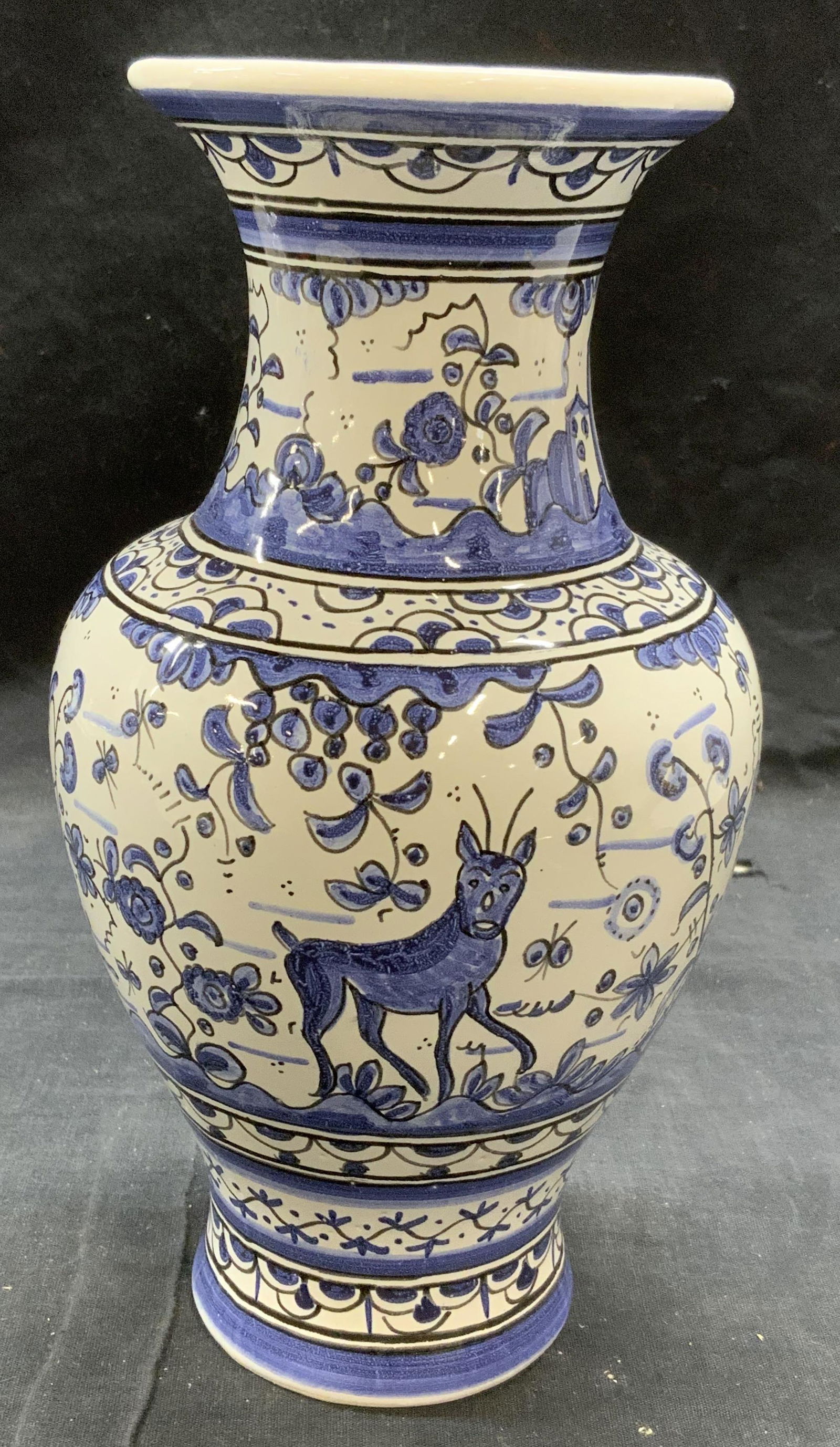 BERARDOS Hand Painted Reproduction Vase (1 of 6)