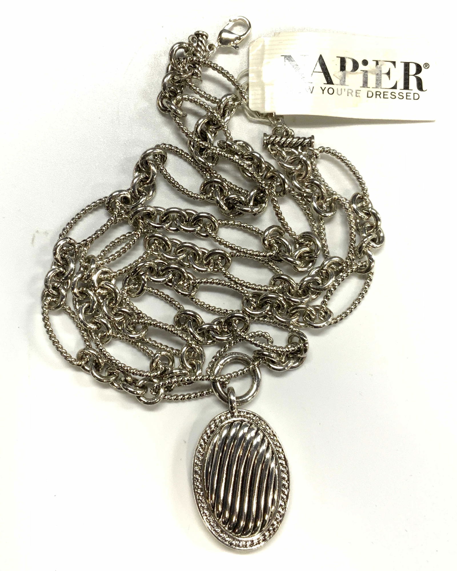 NAPIER Double Chain Pendant Necklace NWT Jewelry (1 of 4)