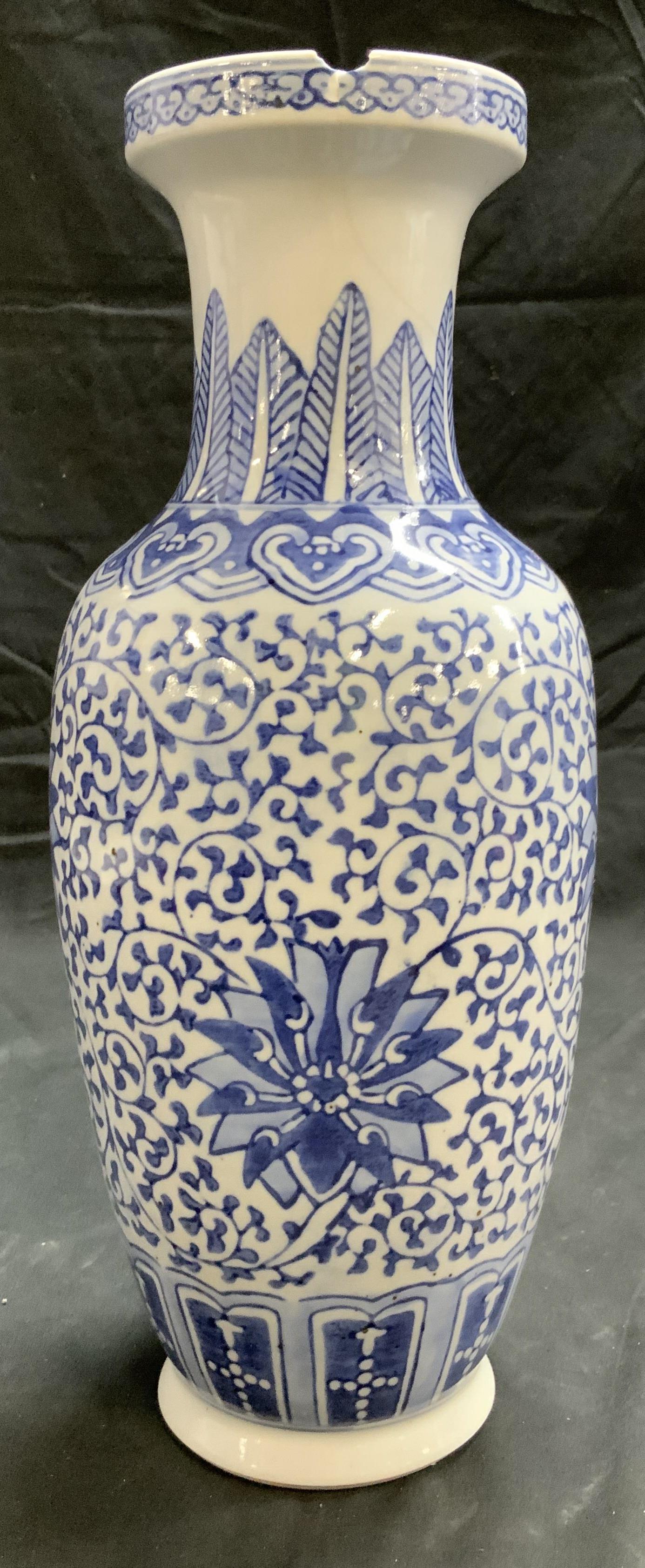 Asian Chinoiserie Porcelain Floral Vase, Sgn (1 of 6)