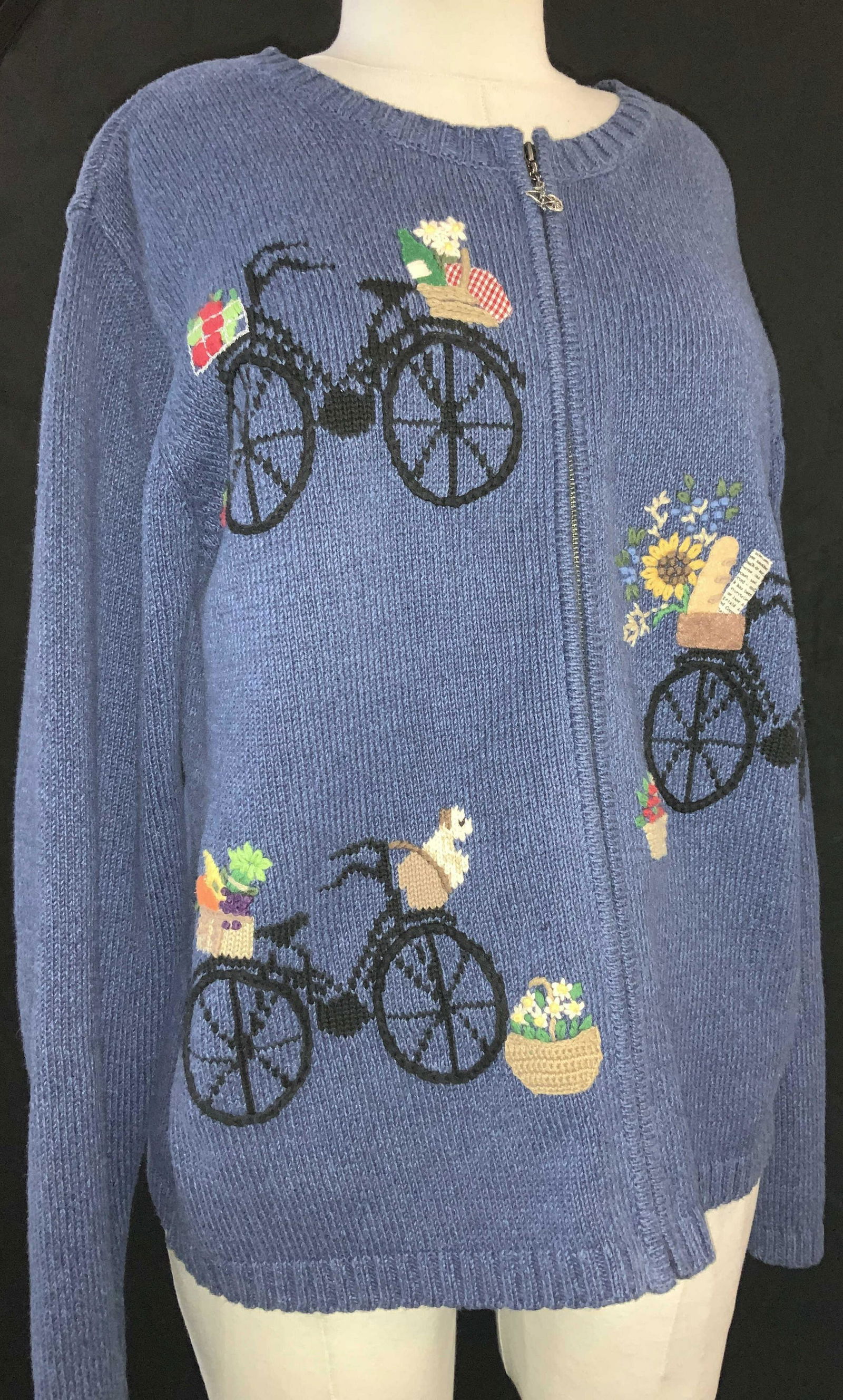 Talbots Applique Ramie Cotton Cardigan Jacket (1 of 7)