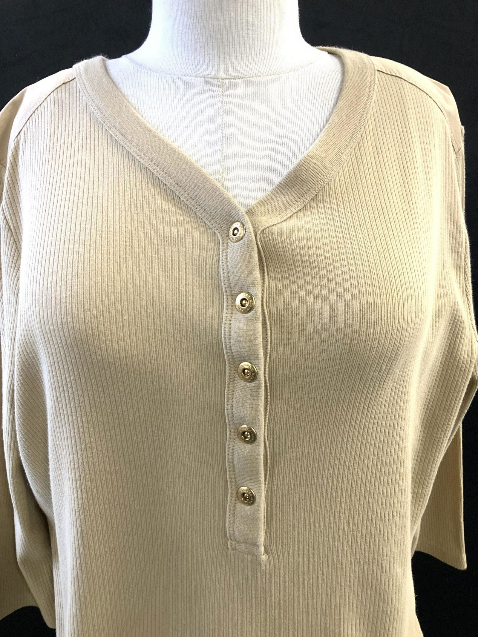 Lauren Ralph Lauren Beige Cotton Shirt (1 of 7)