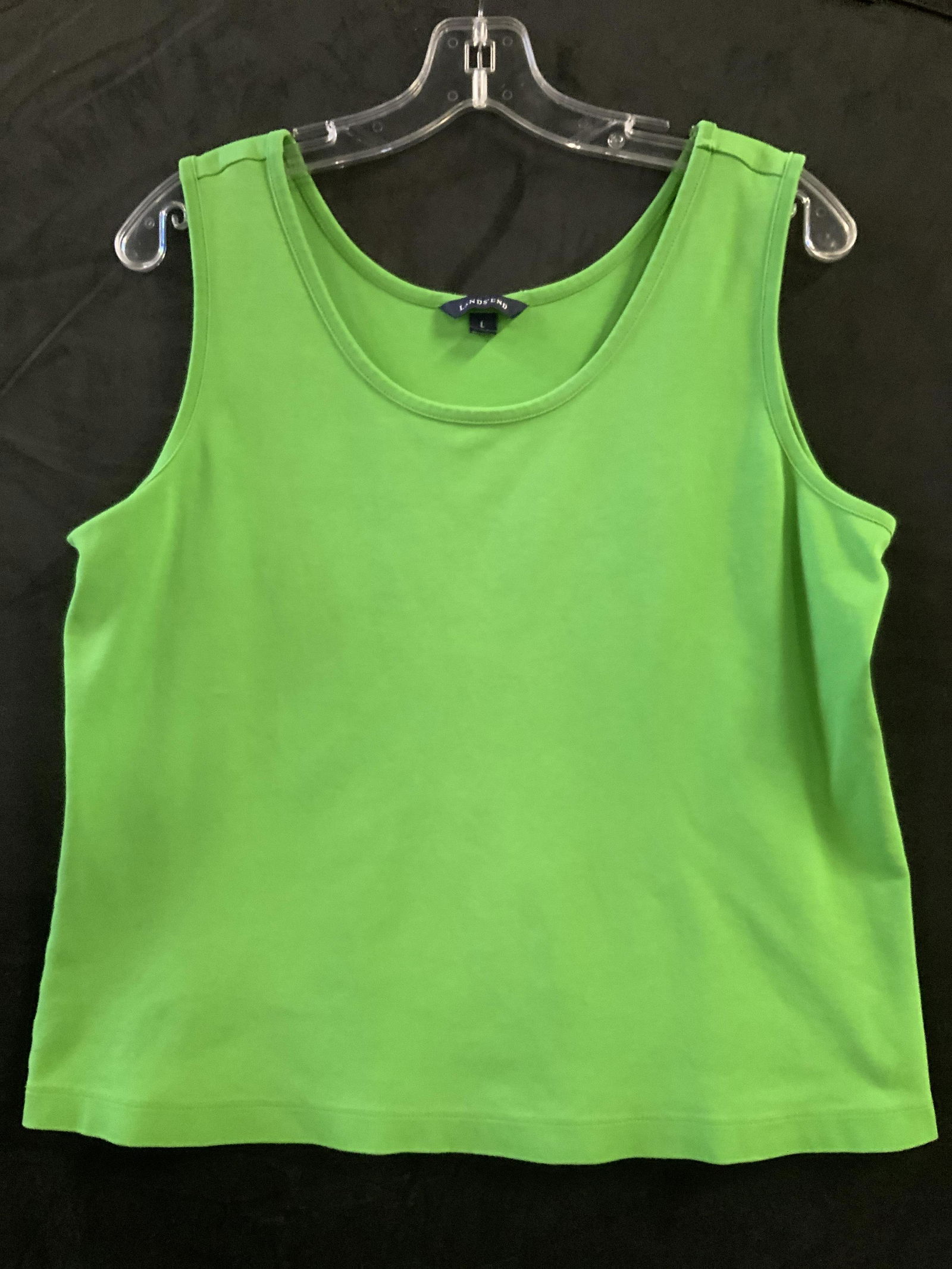 LANDS END GREEN COTTON TANK TOP (1 of 6)