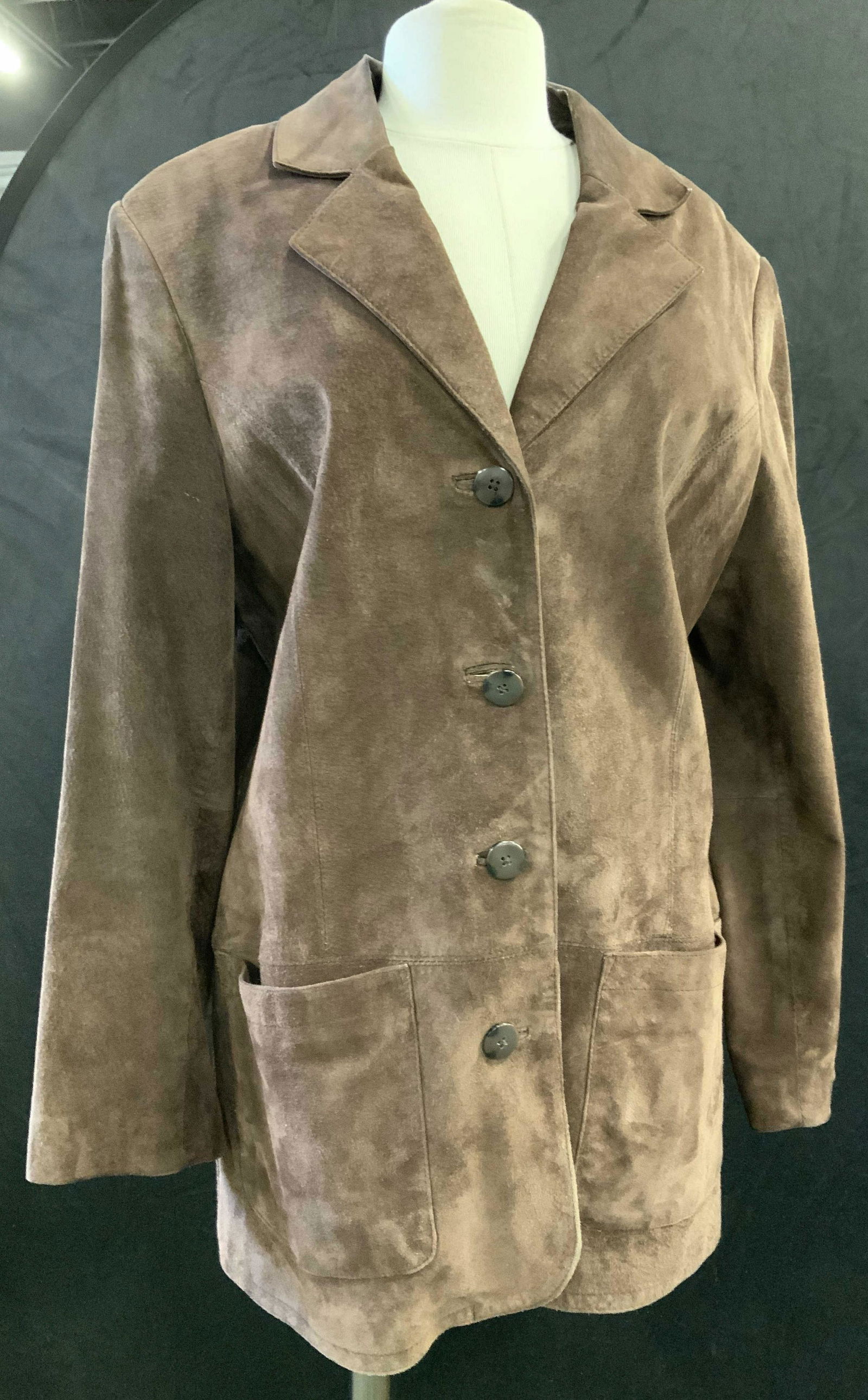 Lord & Taylor Chocolate Suede Jacket (1 of 9)