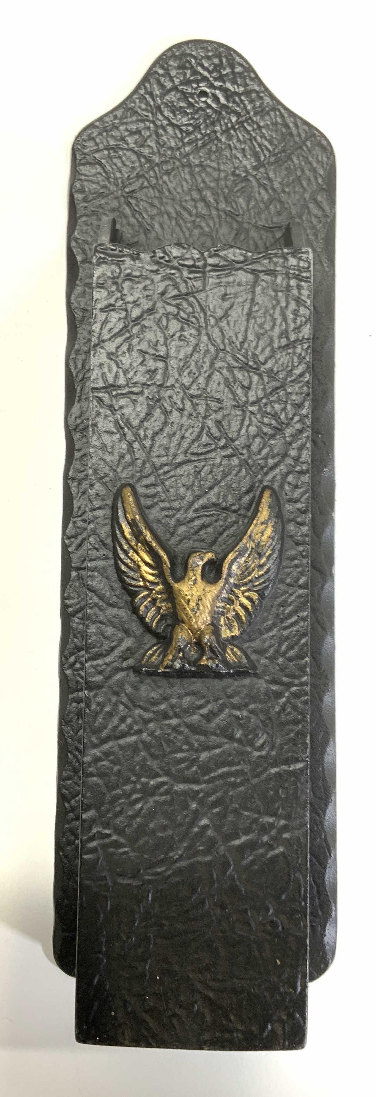 Black Metal Eagle Fireplace Matchstick Holder (1 of 6)