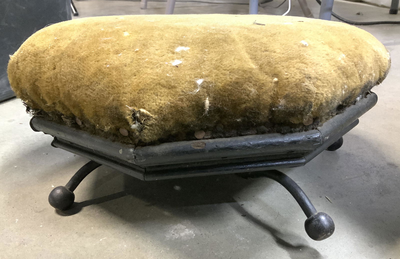 Antique Iron Knobbed Foot Stool (1 of 6)