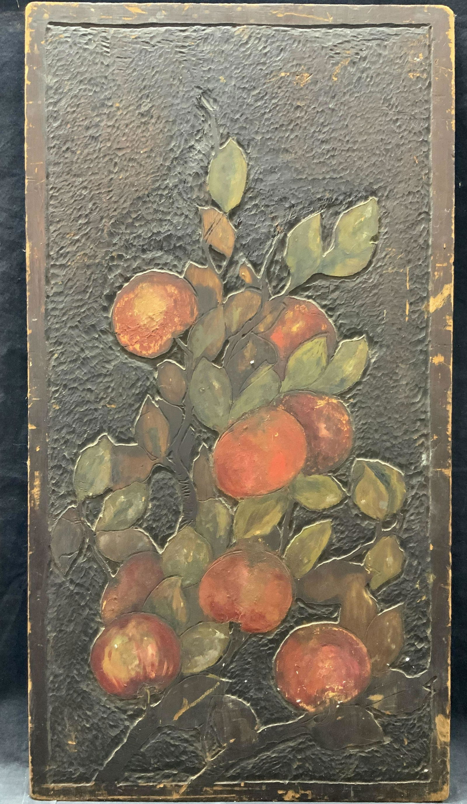 Vintage Carved Wooden Apple Branch Wall  Panel (1 of 8)