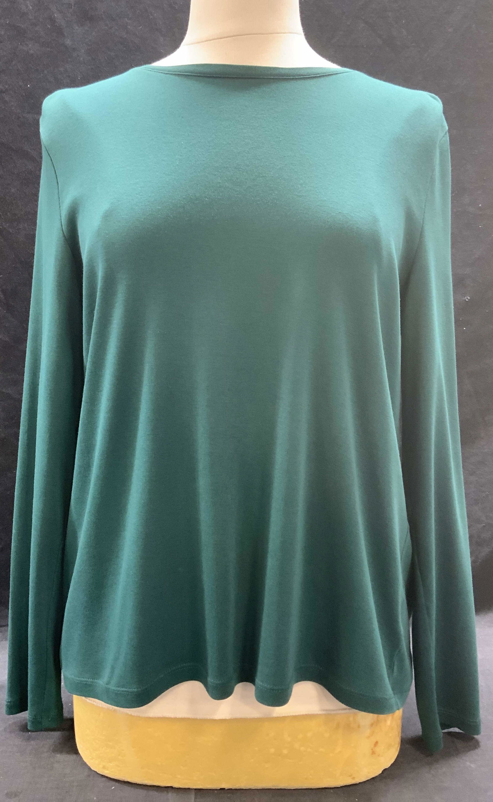 TALBOTS Petite Size Green Pima Cotton Top (1 of 6)