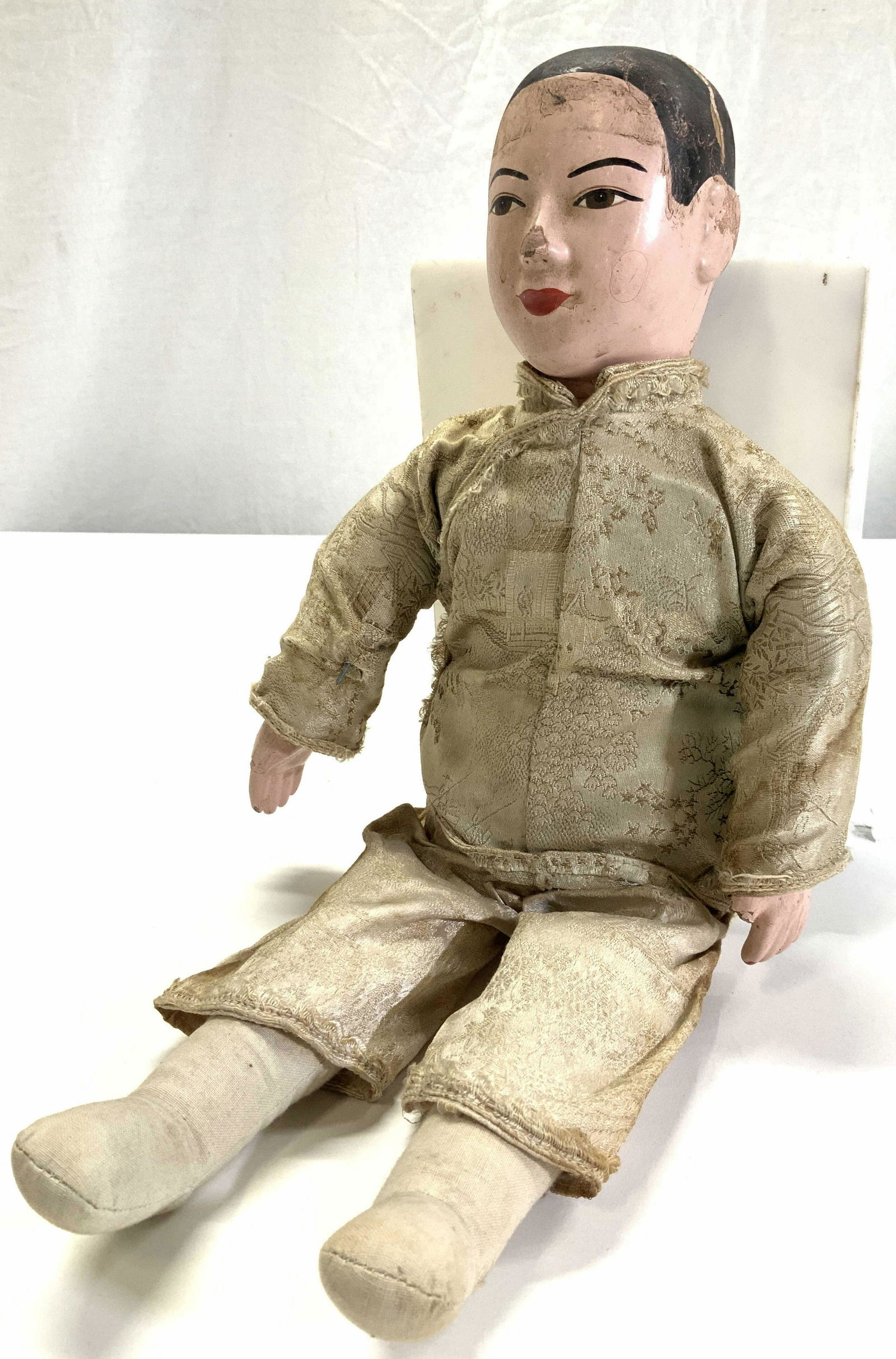 Vintage Asian Male Doll in Asian Clothing (1 of 7)