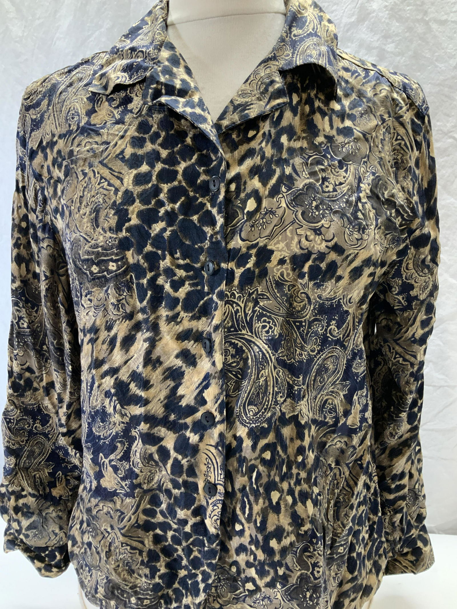 Studio 3000 Silk Animal Print Blouse (1 of 8)