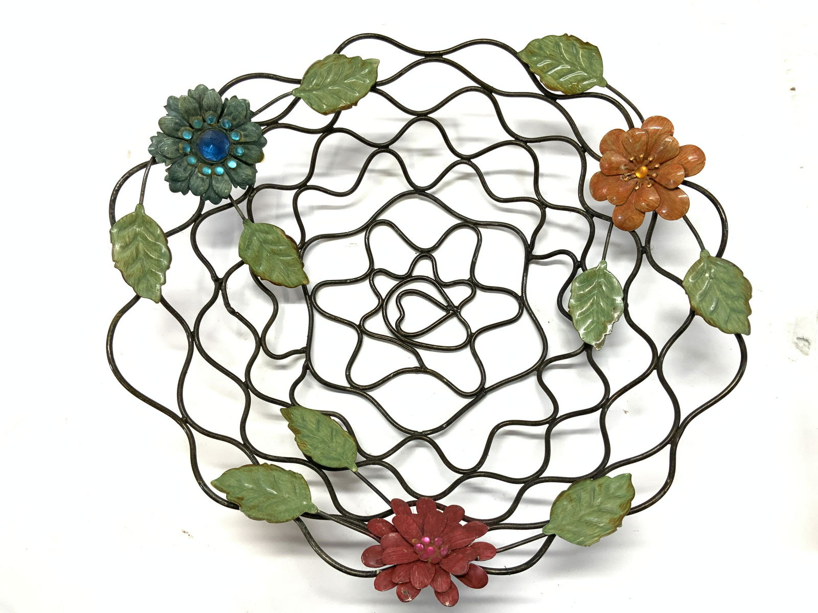 Enamel Centerpiece Wire Basket (1 of 7)
