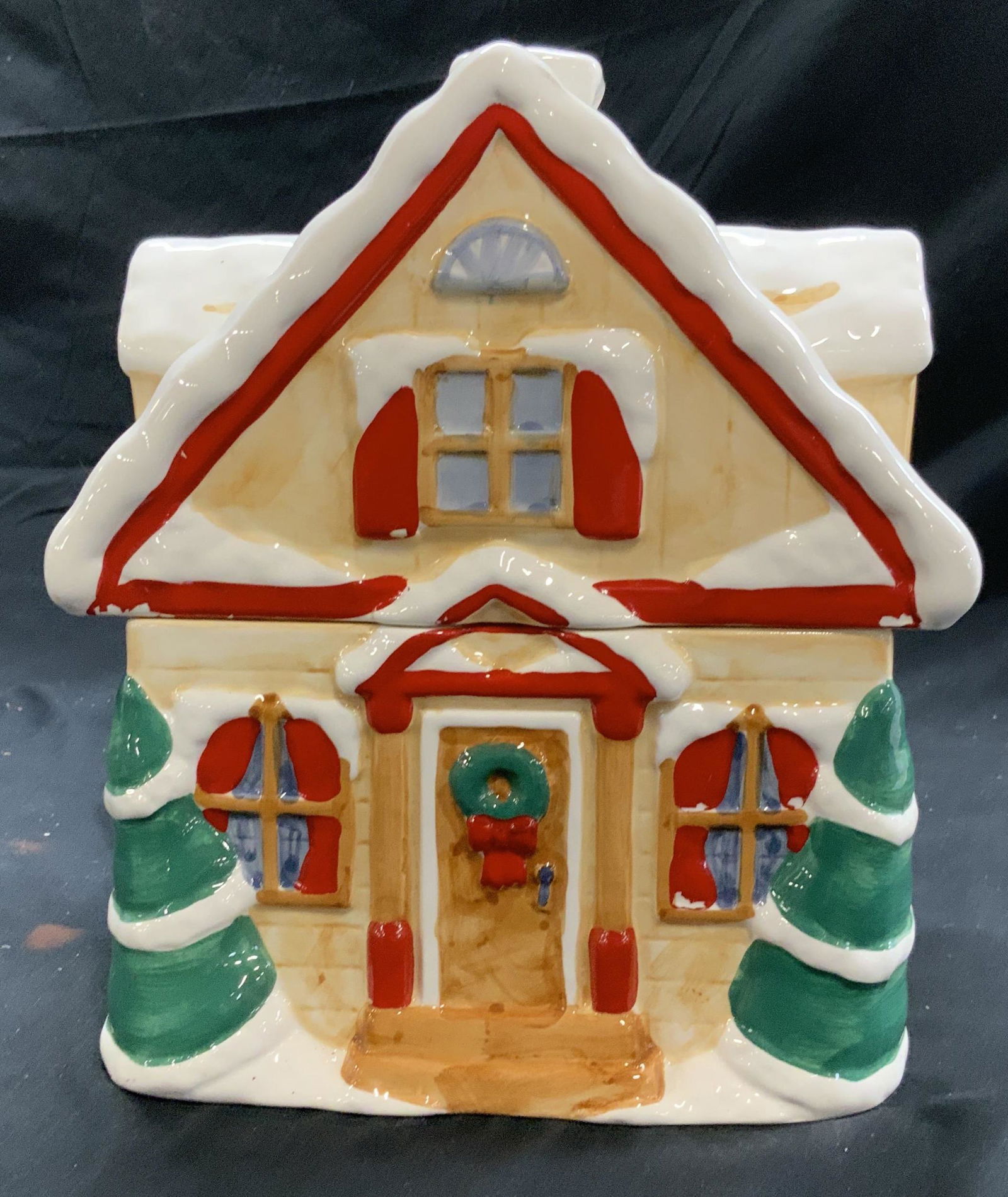 Santas House Porcelain Cookie Jar, New (1 of 8)