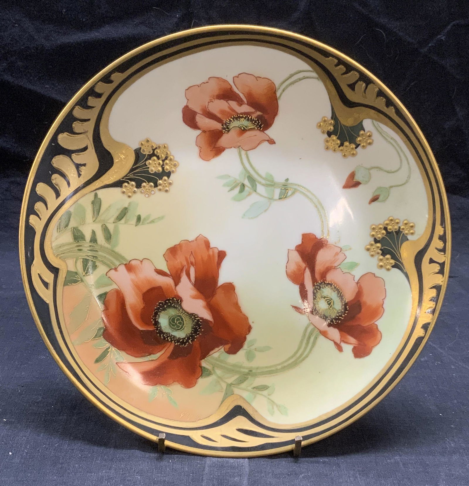 Vintage PICKARD China Poppy Plate (1 of 6)